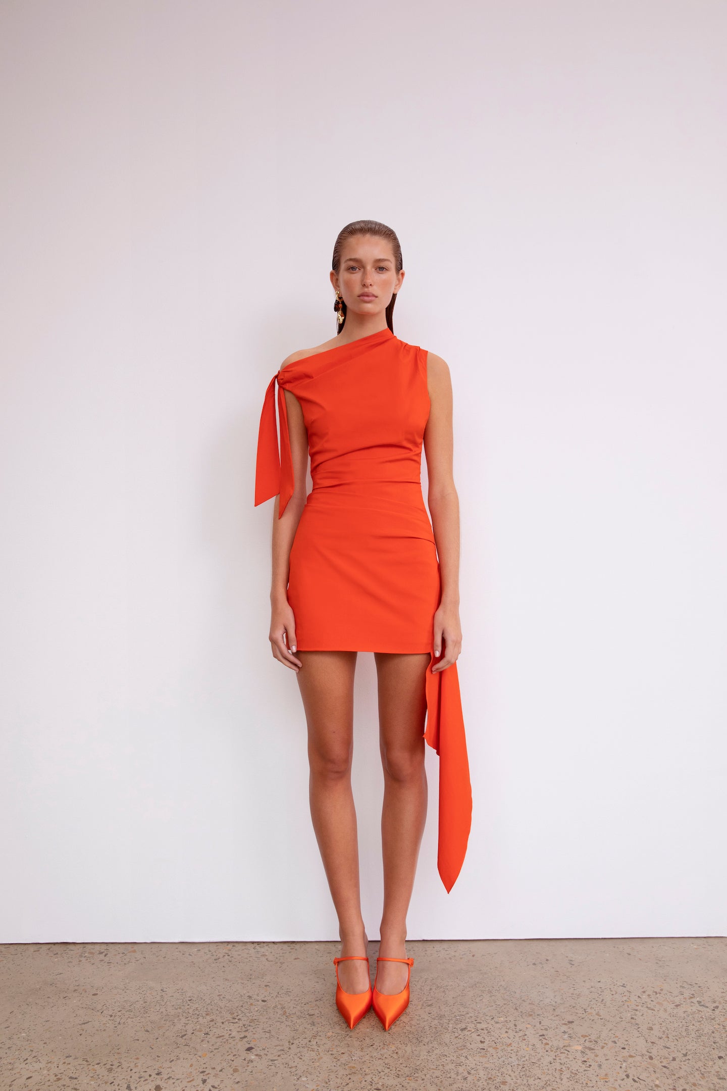 SIR the label Dahlia Mini Dress TANGERINE