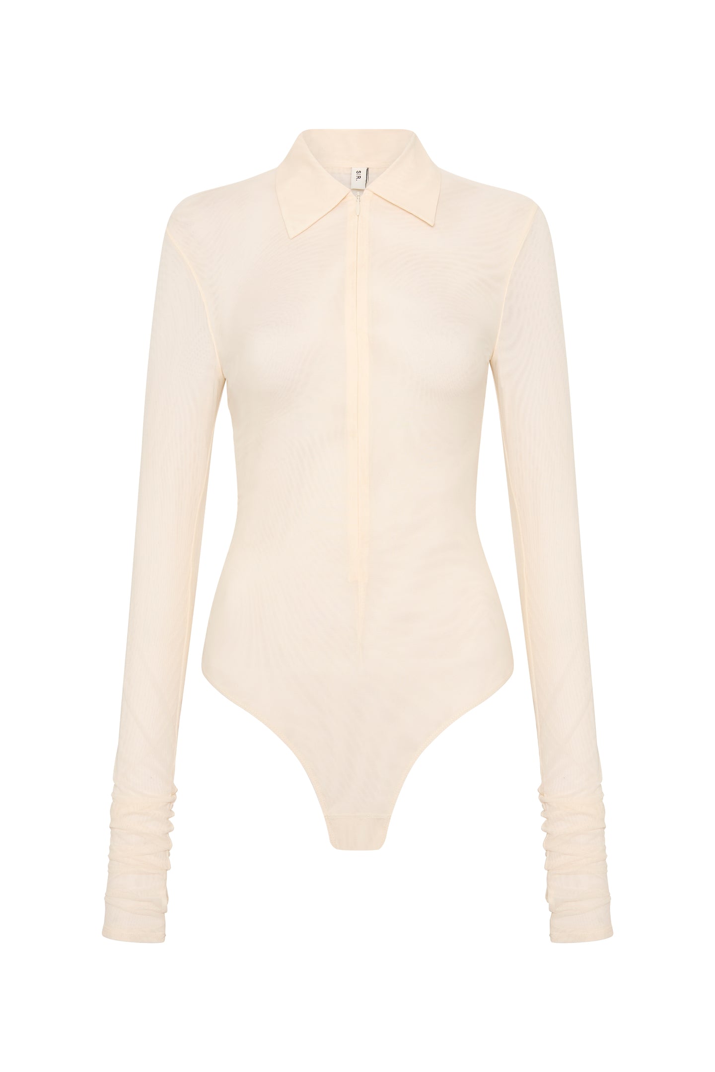 SIR the label Jacques Mesh Zip Bodysuit ECRU