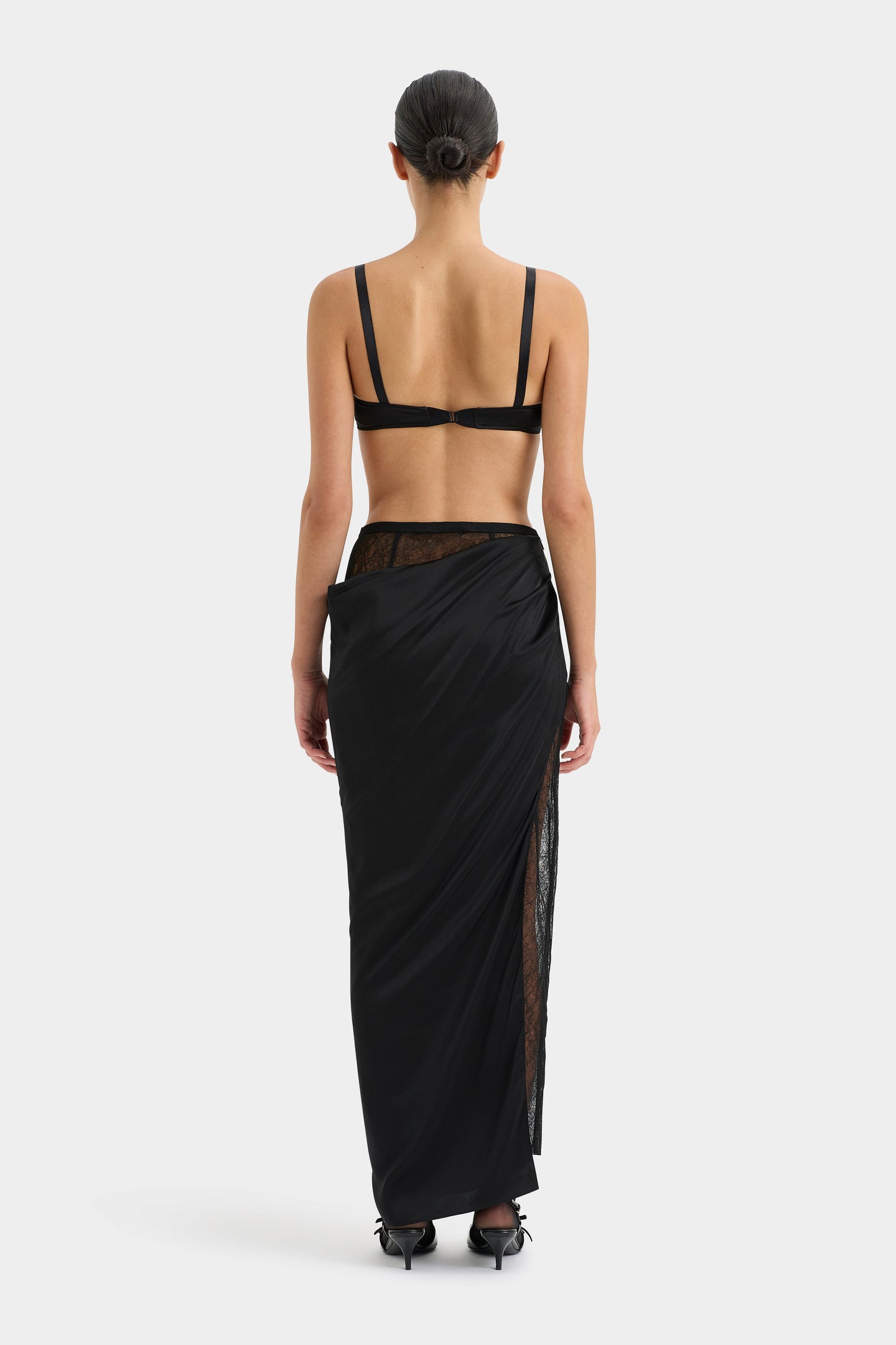 SIR the label Dunya Draped Skirt BLACK