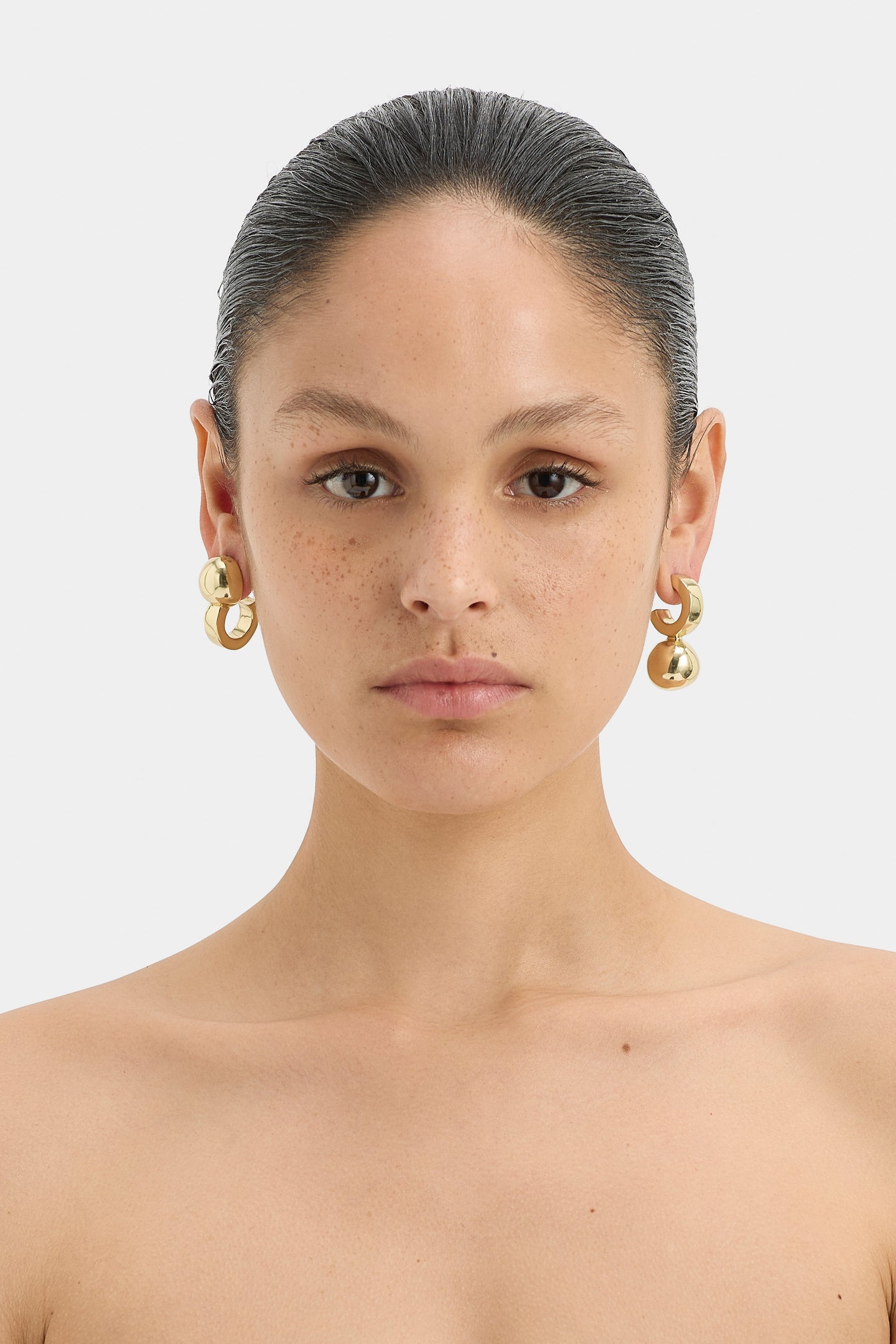 SIR the label Cielo Sphere Hoop Earring GOLD