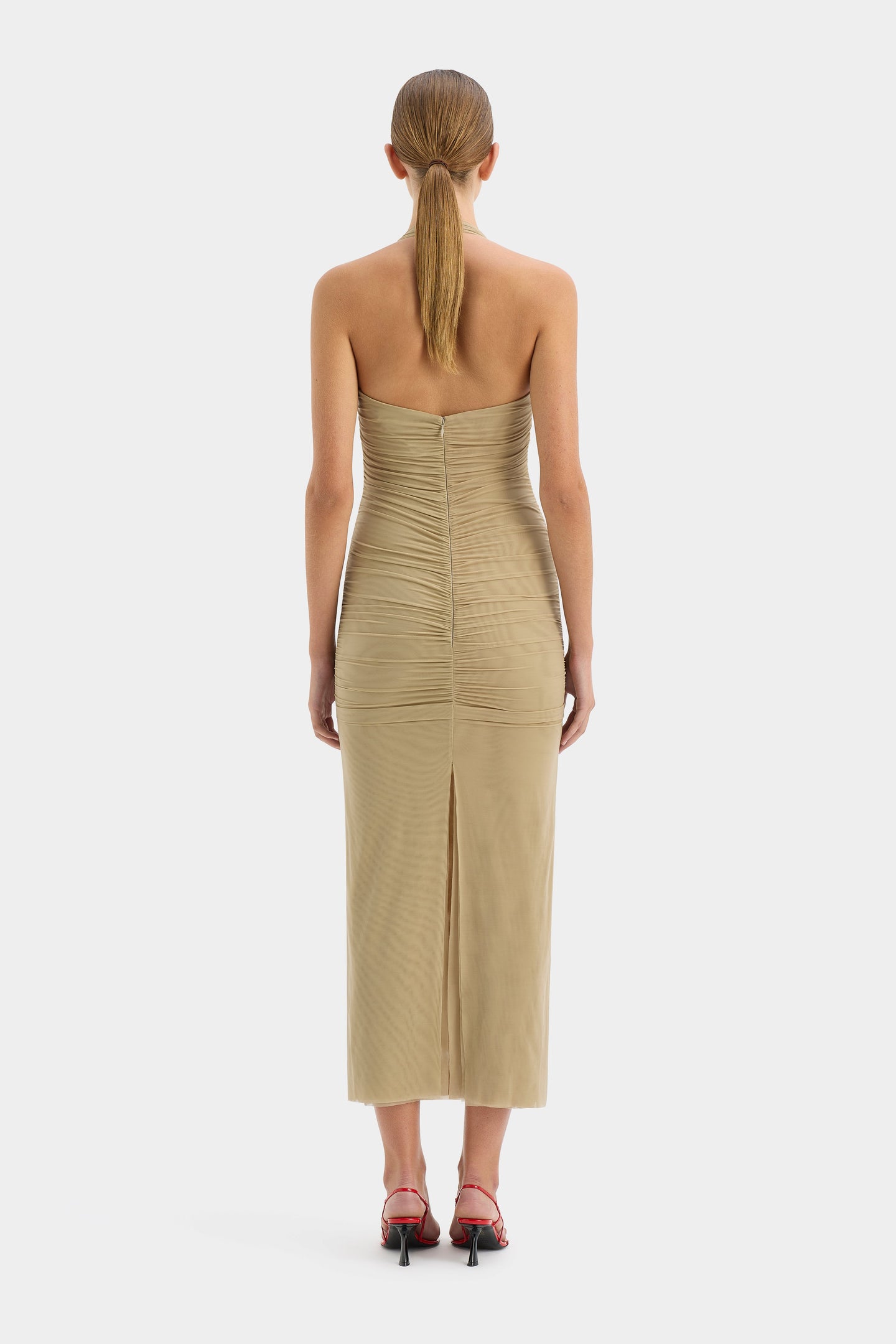 SIR the label Jacques Knot Midi Dress OLIVE