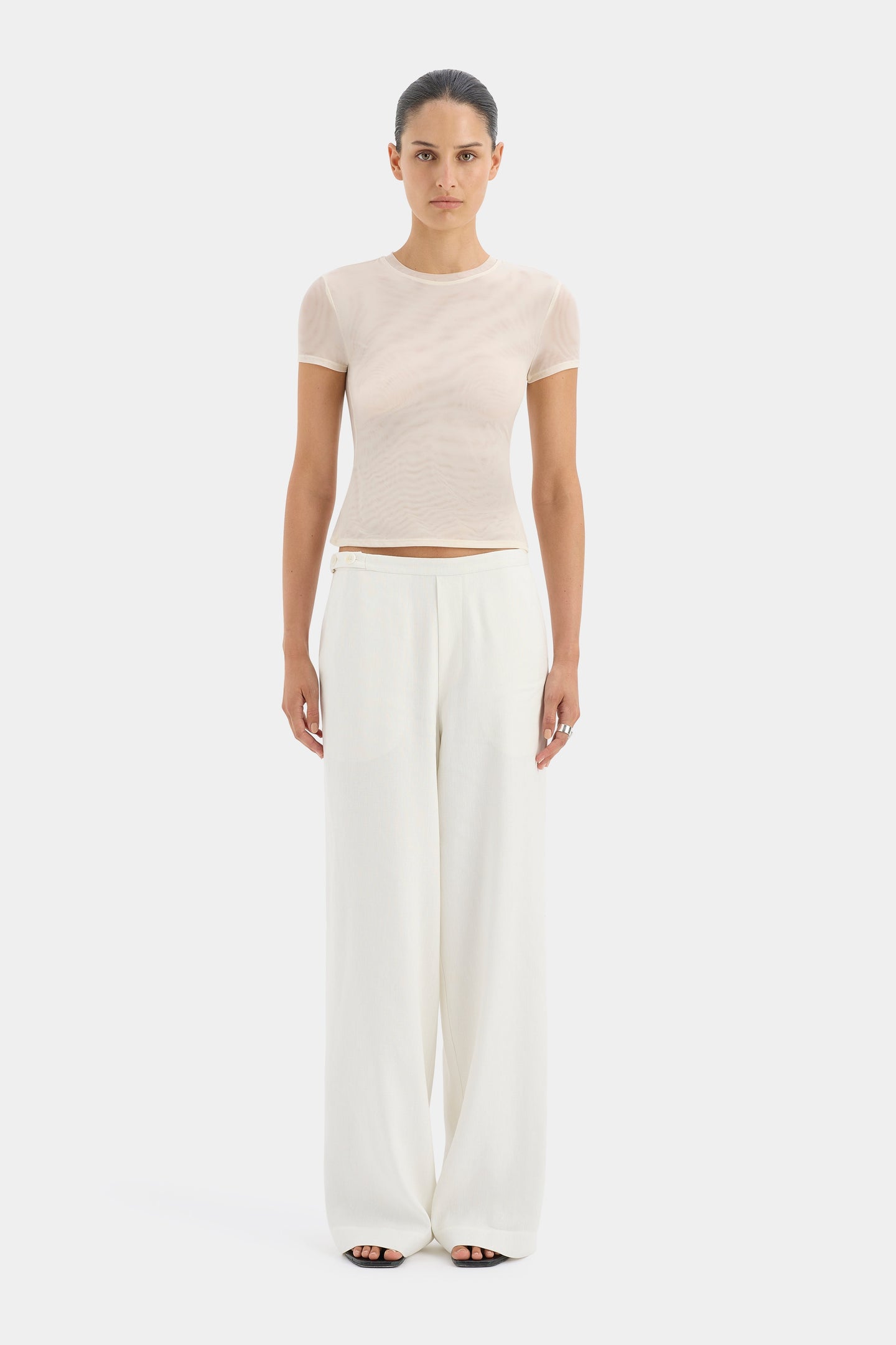 SIR the label Dorian Wide Leg Pant IVORY