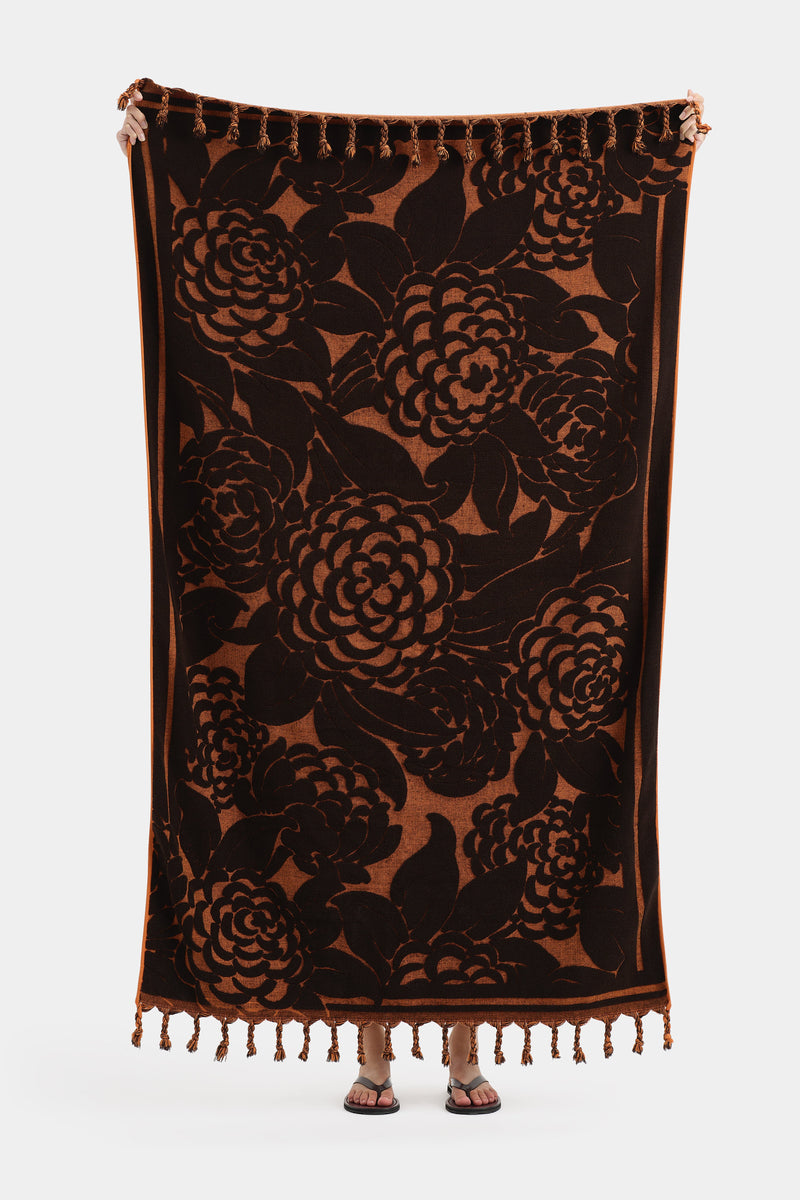 SIR the label Dawn Towel SANDFLOWER FLORAL TERRY