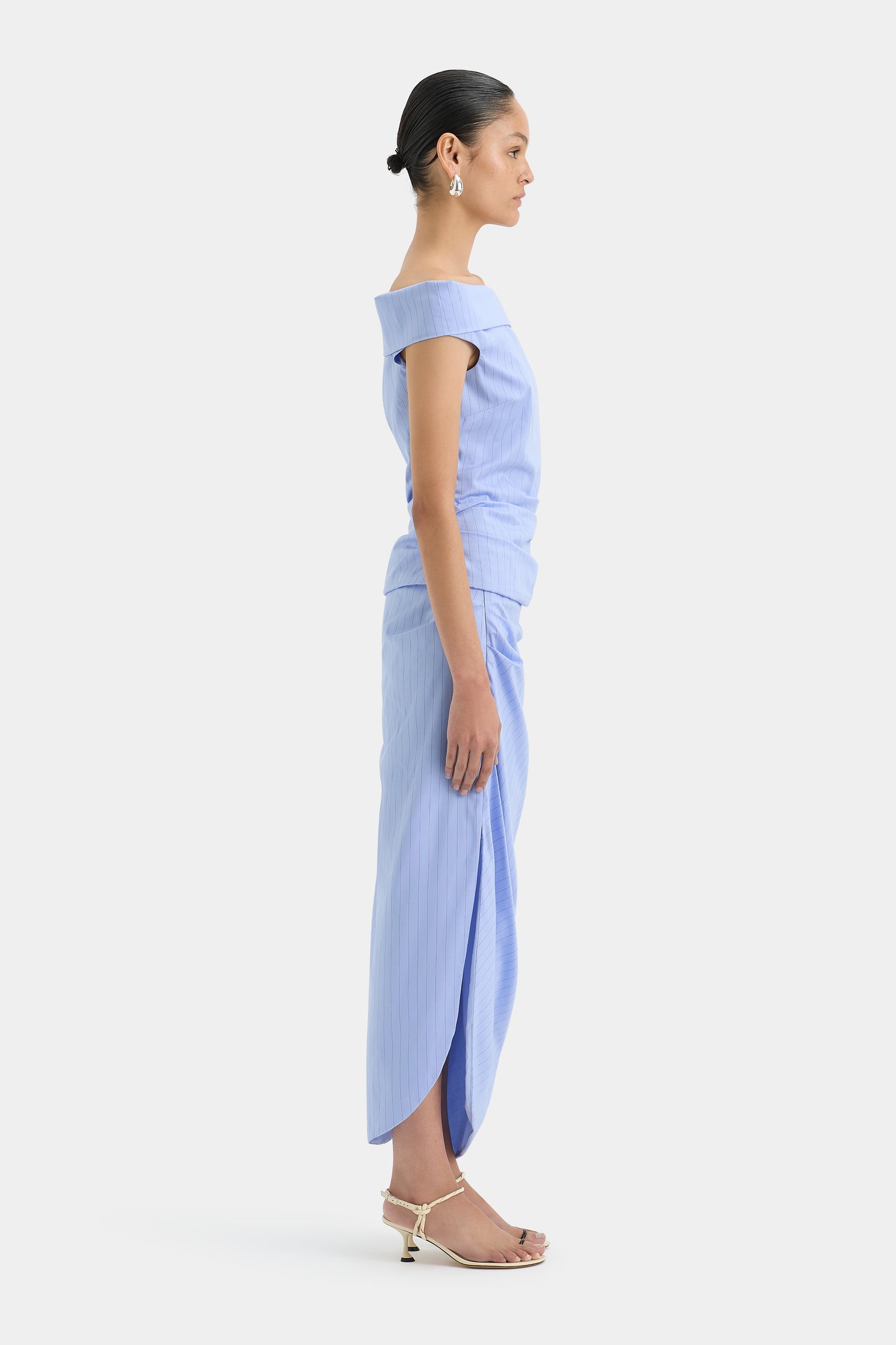 SIR the label Lori Midi Skirt SKY BLUE