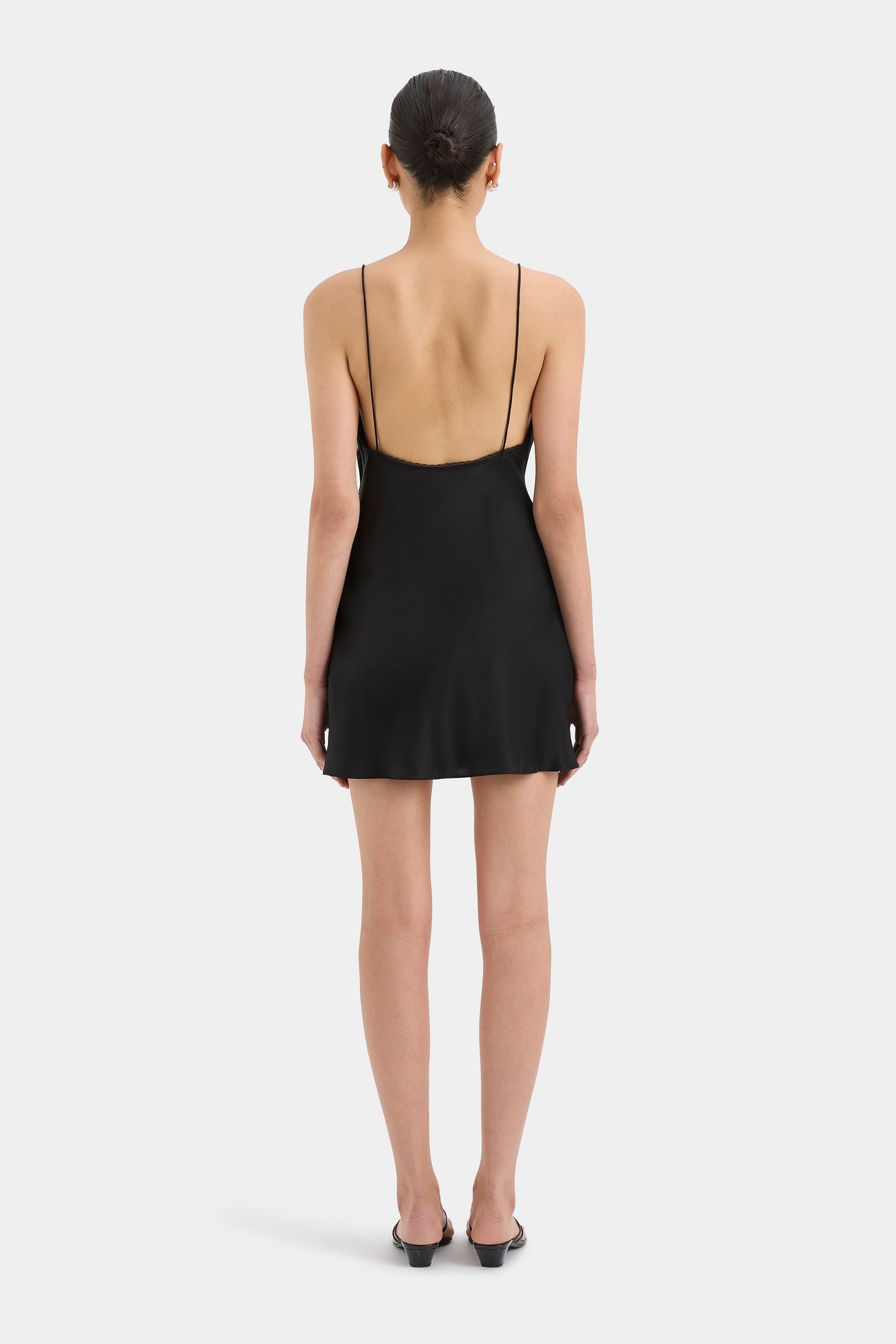 SIR the label Aries Slip Mini Dress BLACK