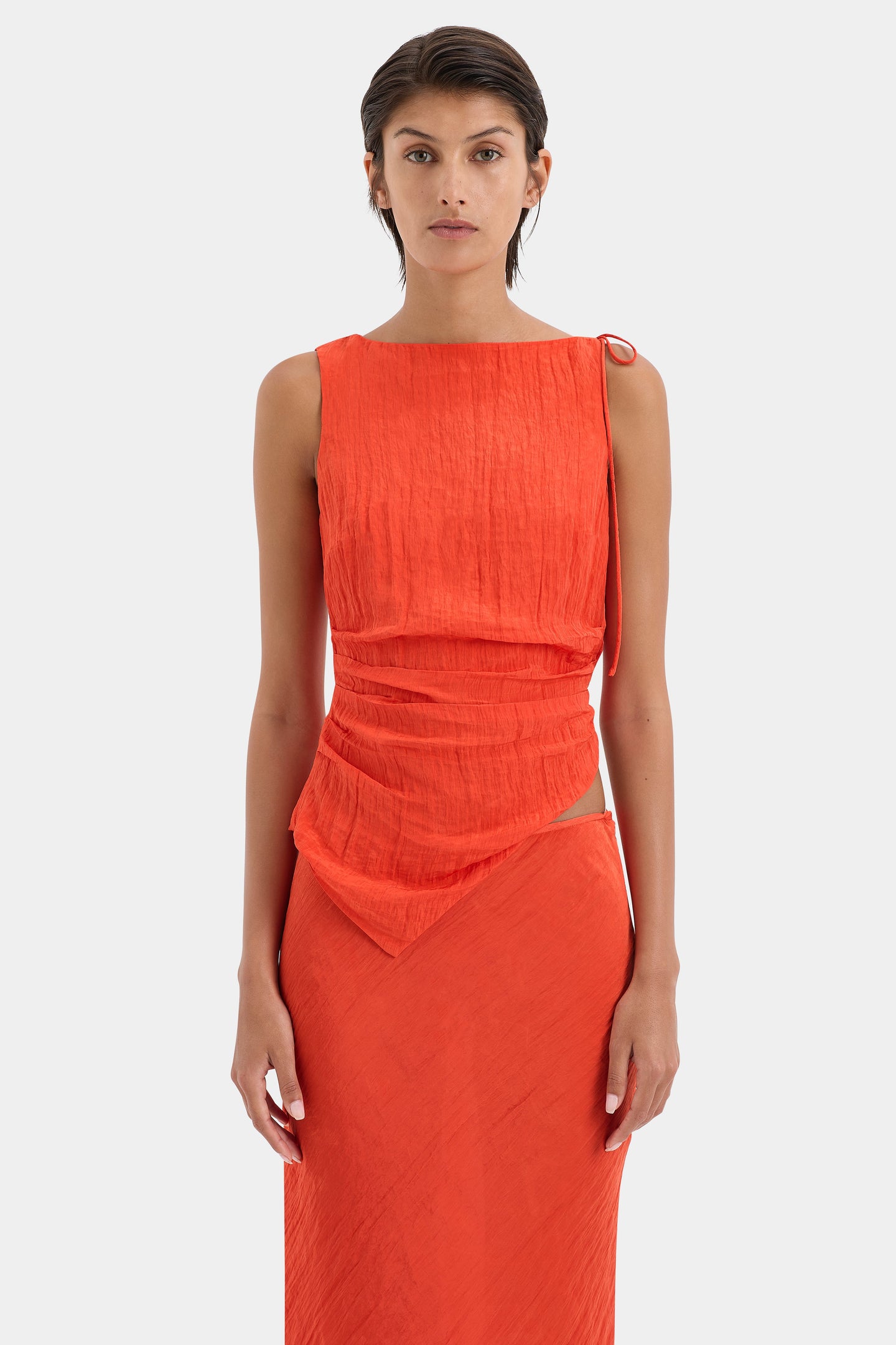 SIR the label Ligera Open Back Top Tangerine