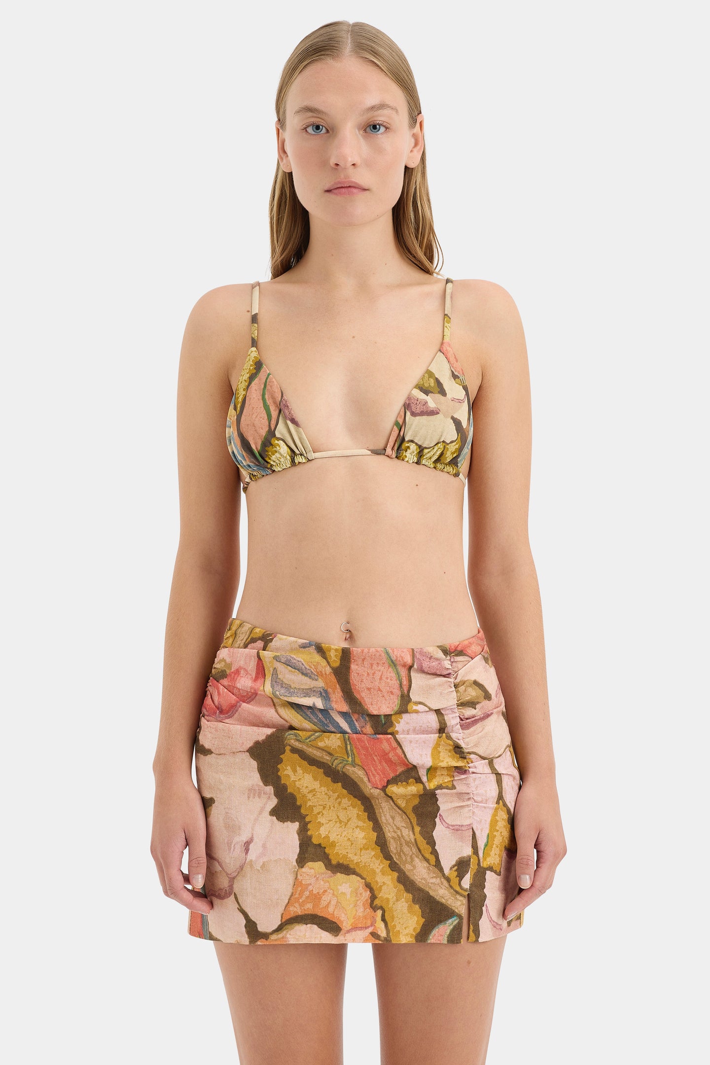 SIR the label Rowe String Triangle Top SANDERLING FLORAL