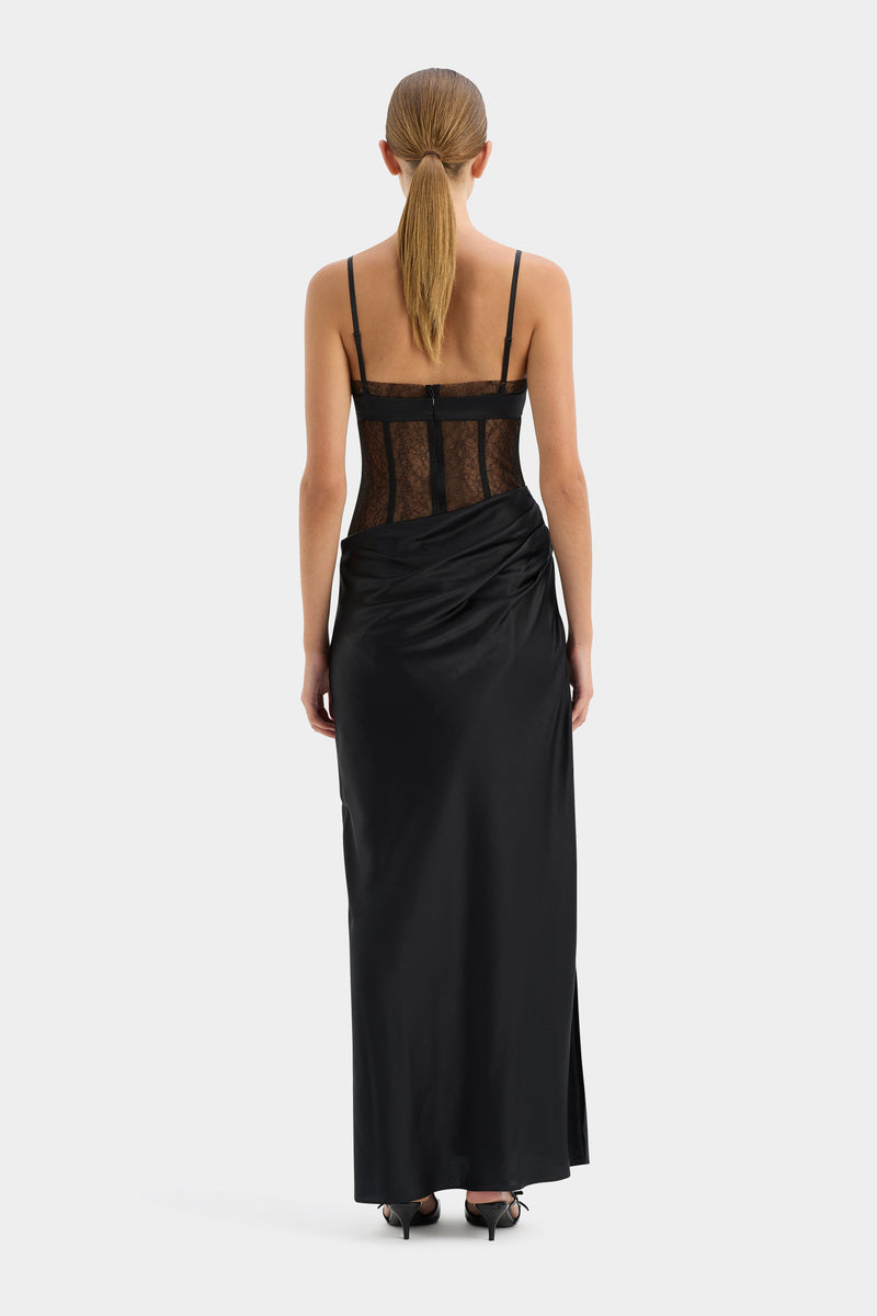 SIR the label Dunya Draped Gown BLACK