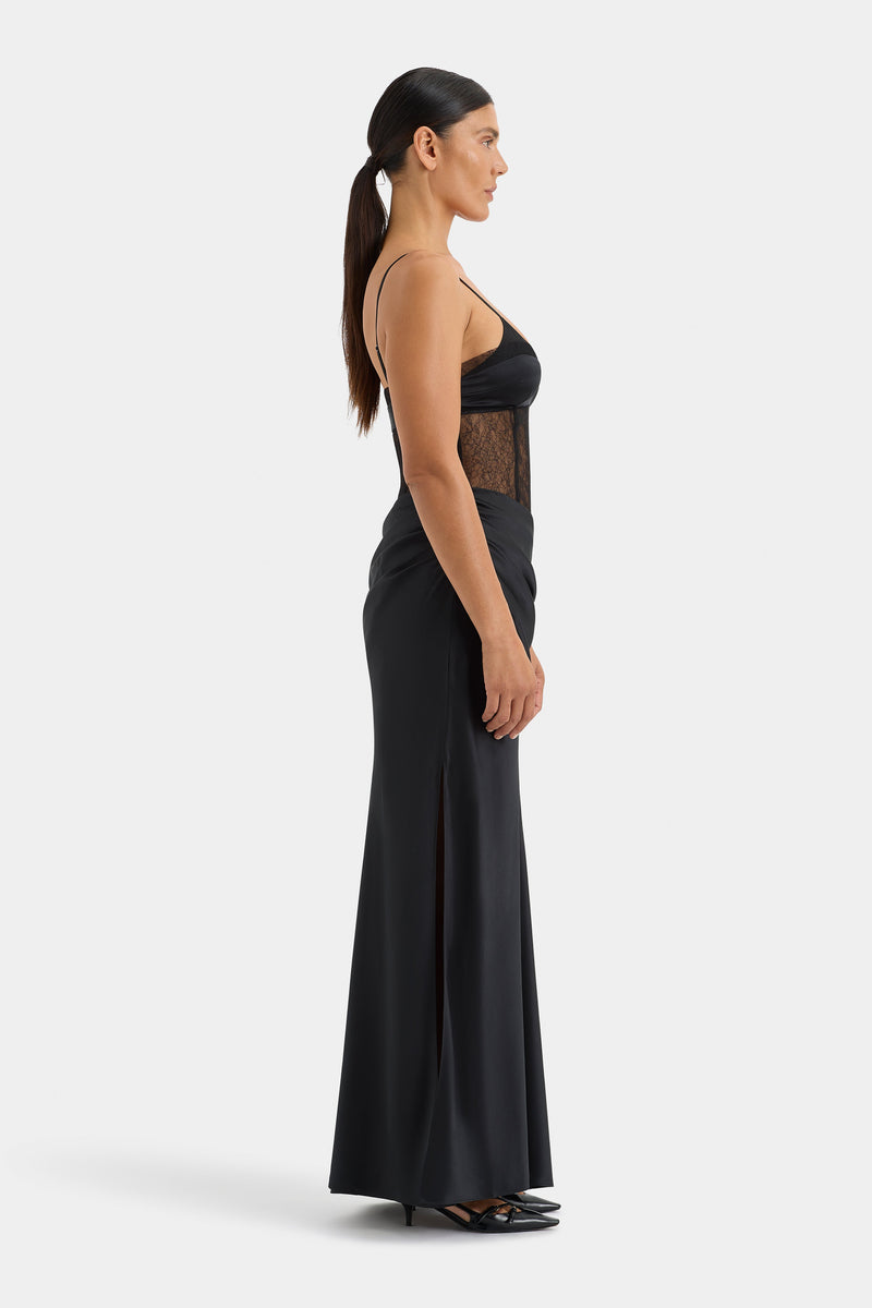 SIR the label Dunya Draped Gown BLACK