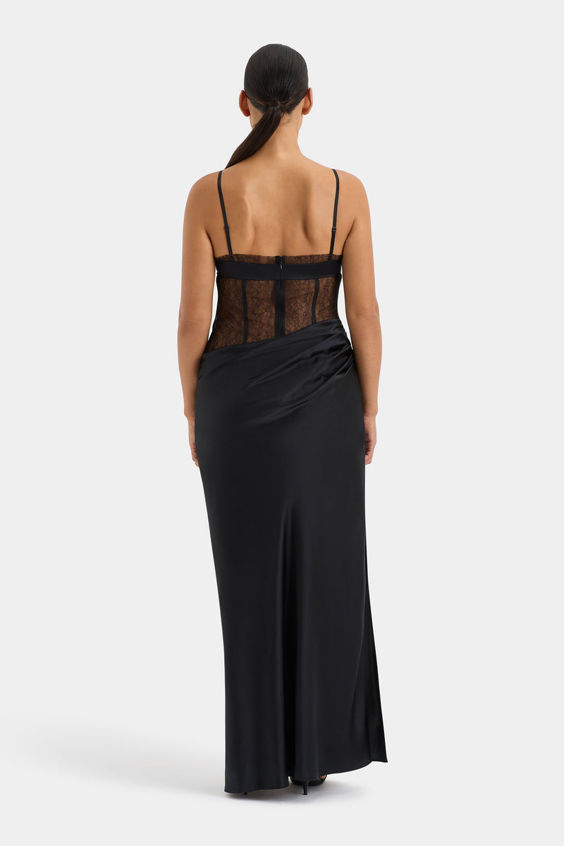 SIR the label Dunya Draped Gown BLACK