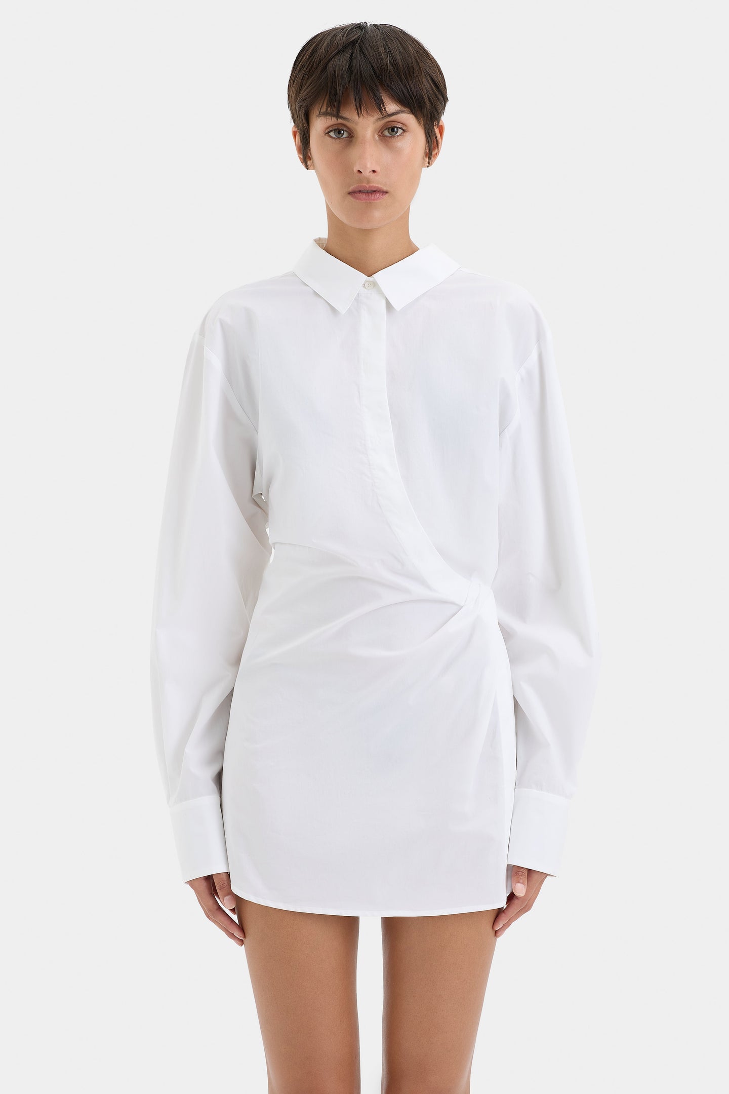 SIR the label Zaria Shirt Dress Ivory