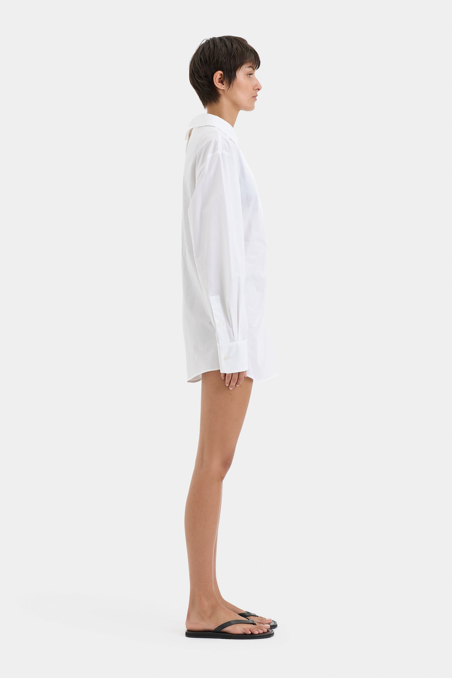 SIR the label Zaria Shirt Dress Ivory