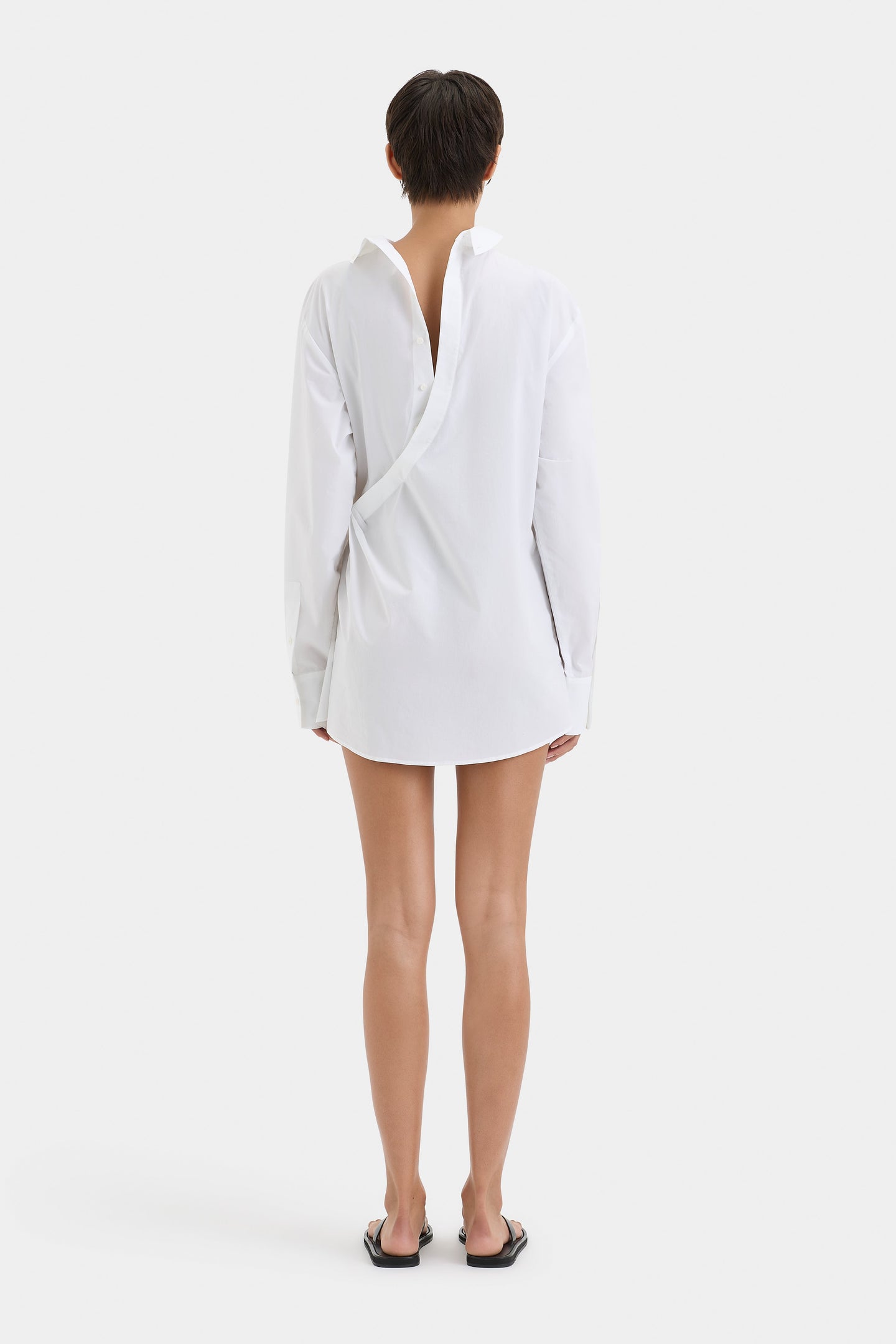 SIR the label Zaria Shirt Dress Ivory