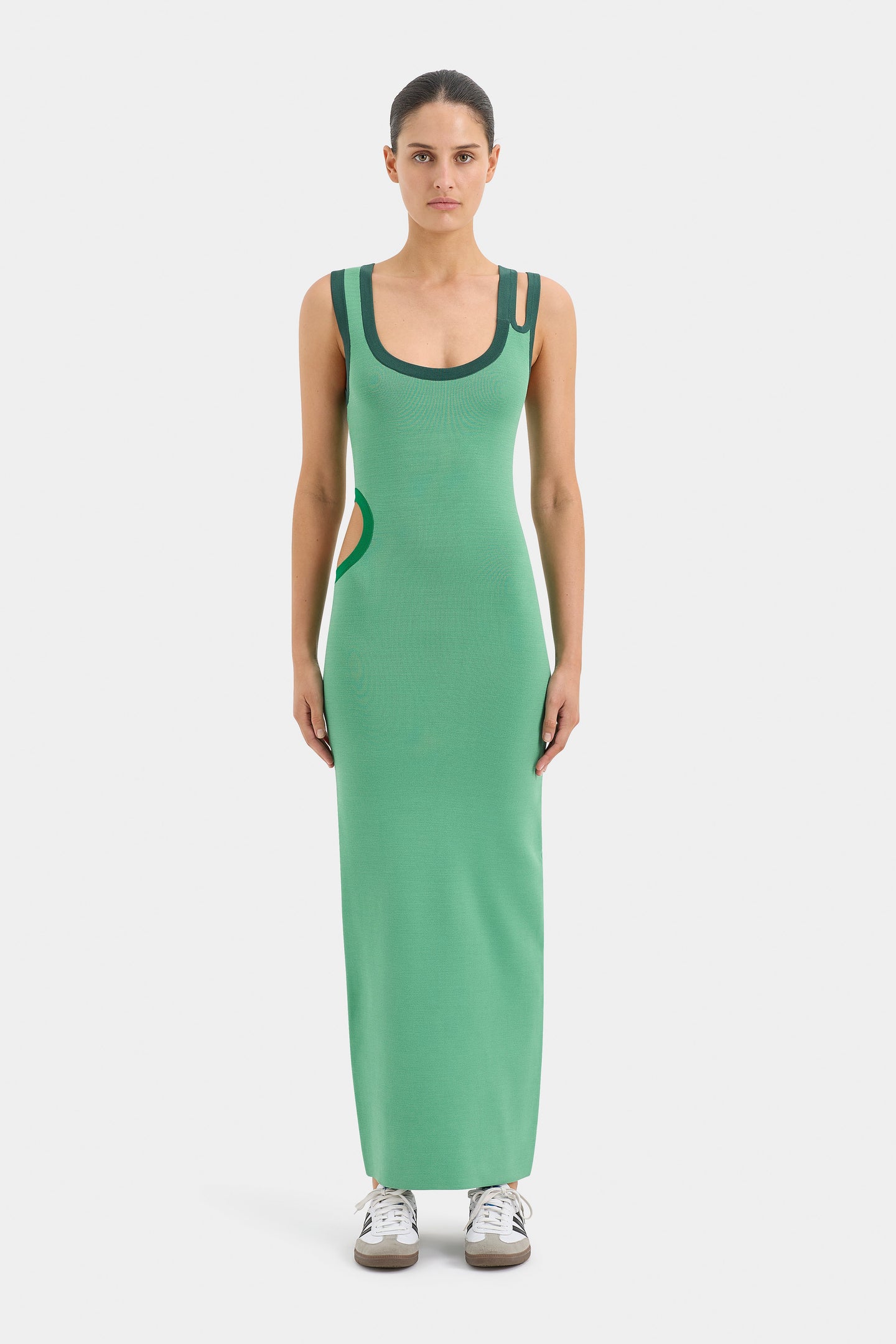 SIR the label Salvador Cut Out Dress EMERALD