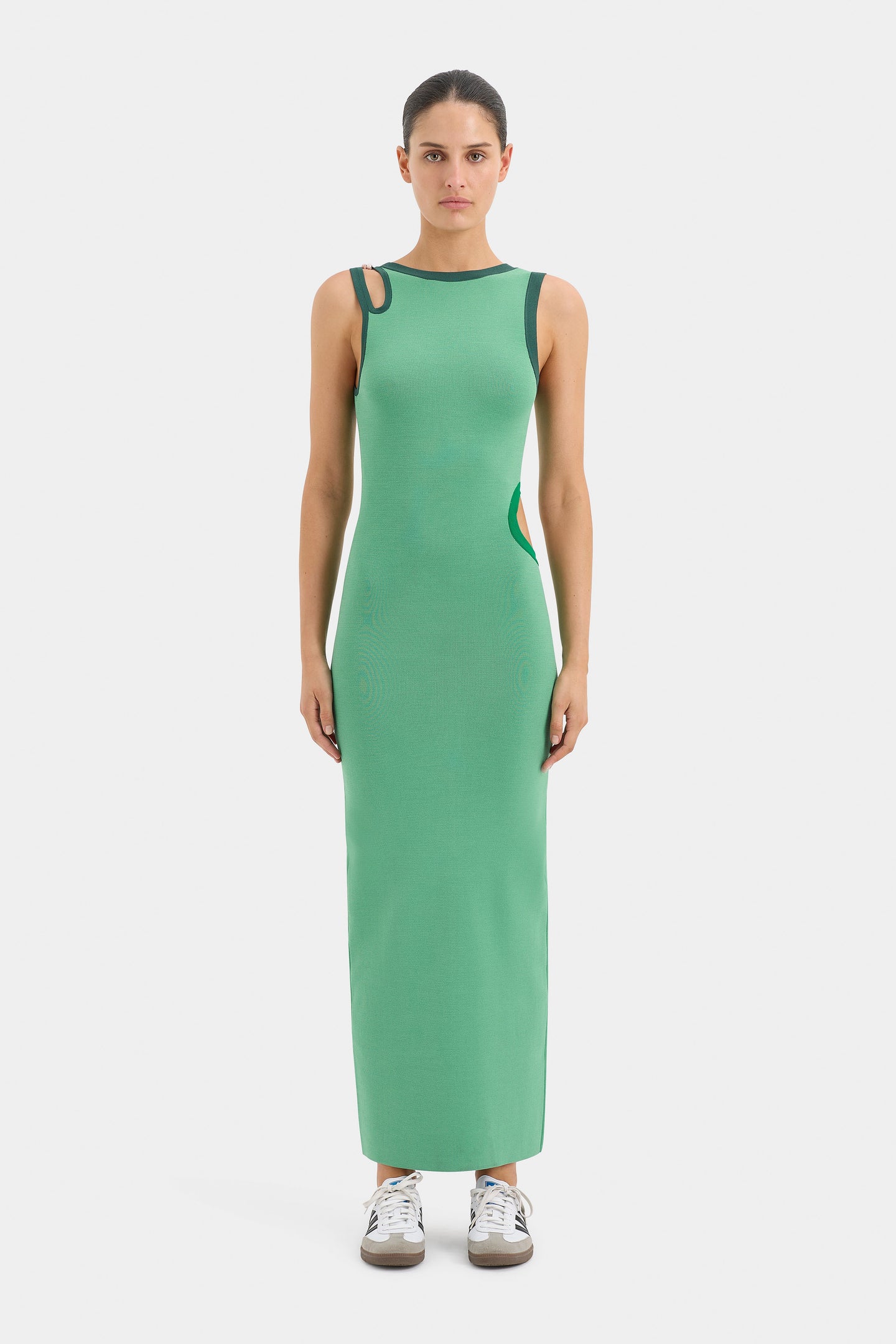 SIR the label Salvador Cut Out Dress EMERALD