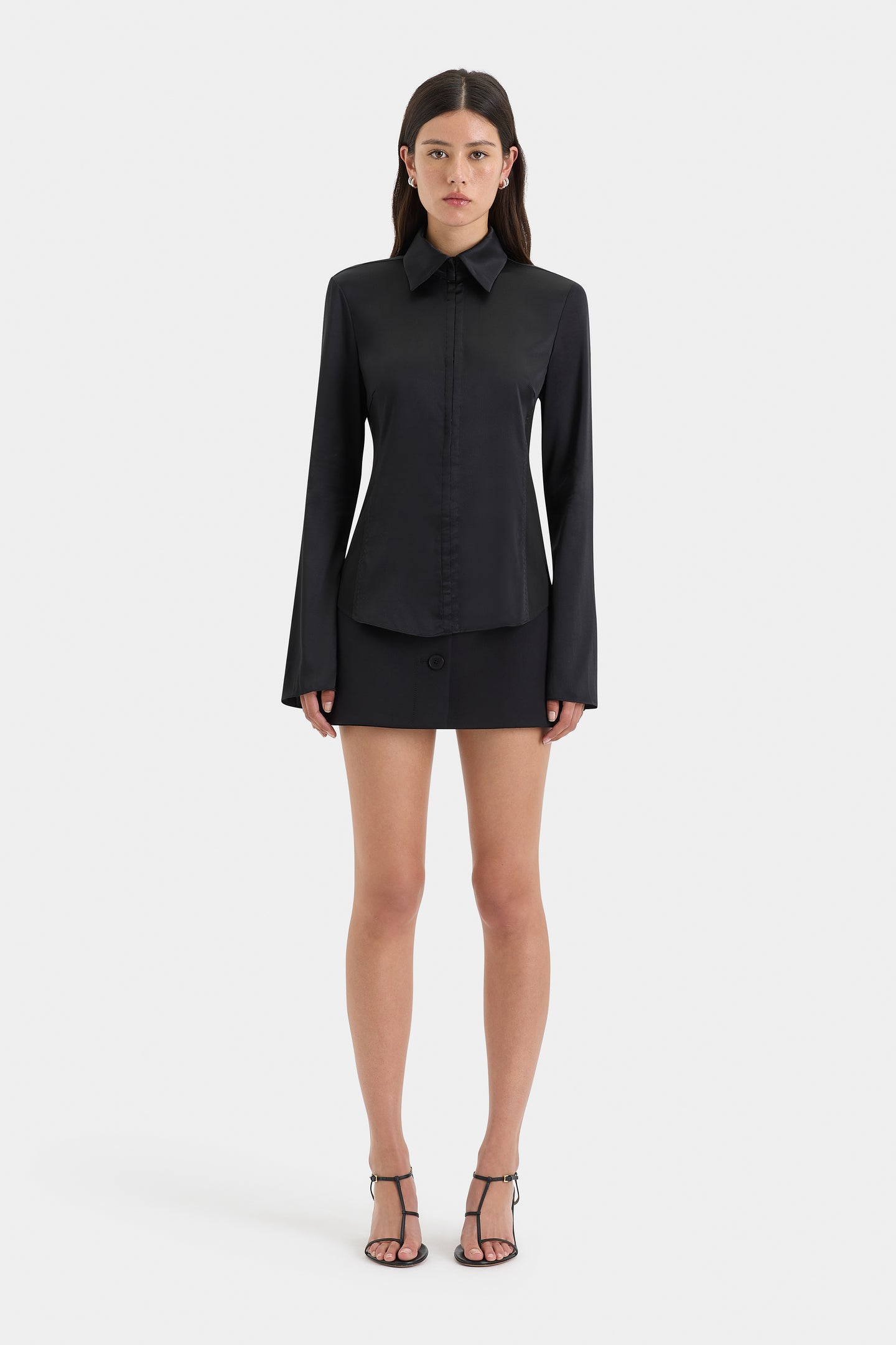 SIR the label Sonora Evening Shirt BLACK