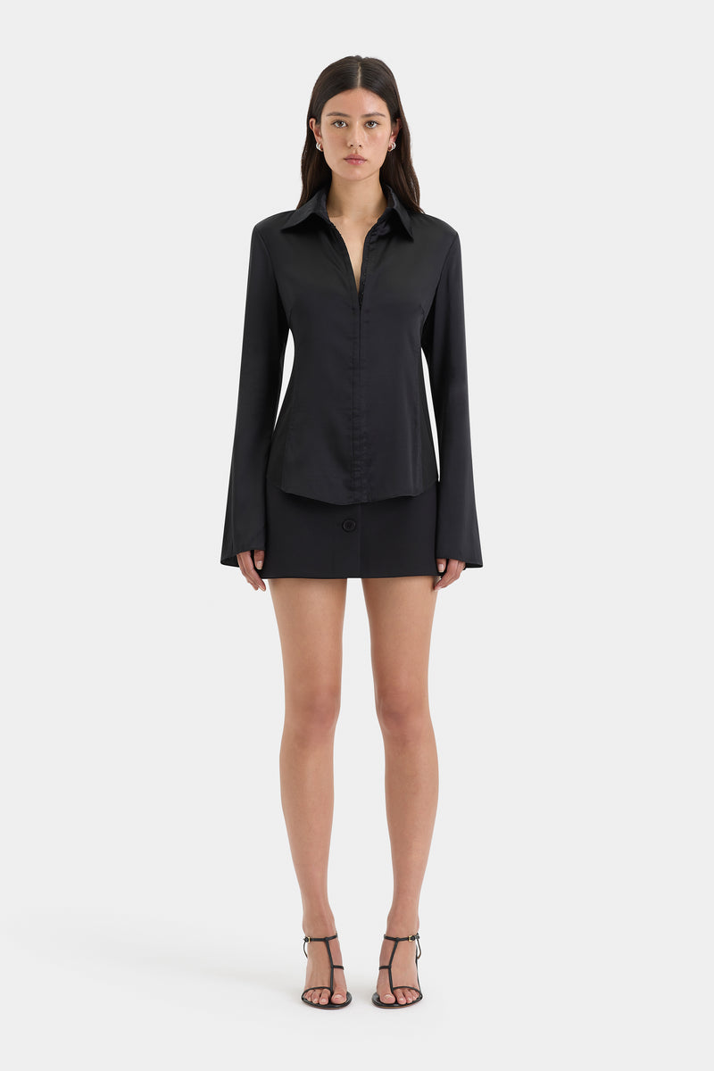 SIR the label Sonora Evening Shirt BLACK