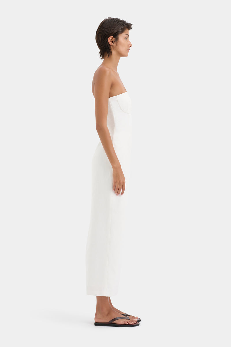 SIR the label Evalita Column Dress IVORY