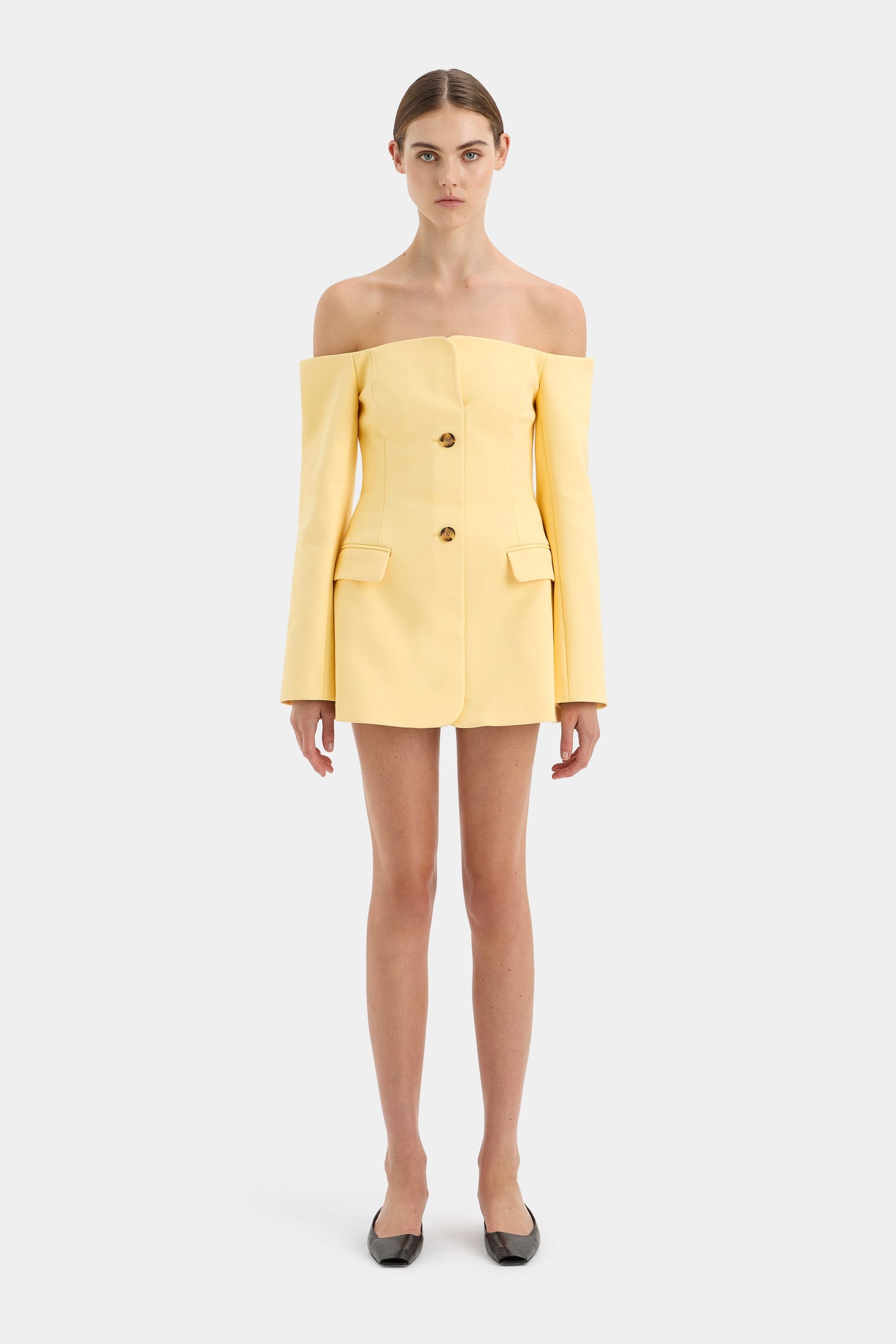 SIR the label Sandrine Tailored Mini Dress LIMONE