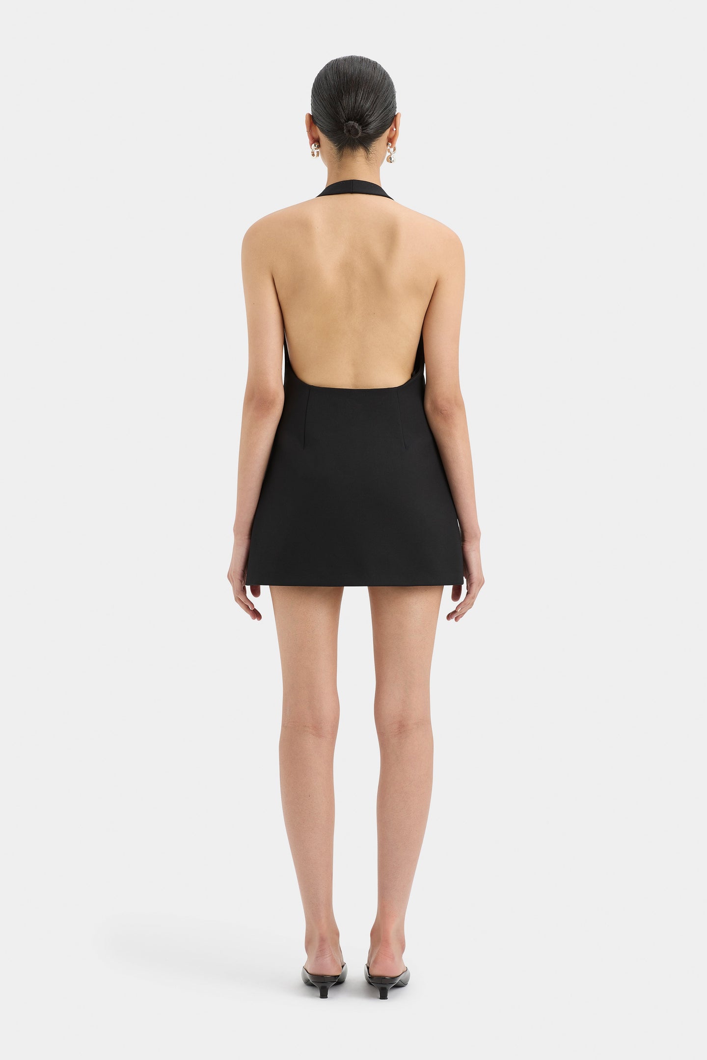 SIR the label Sandrine Halter Mini Dress BLACK