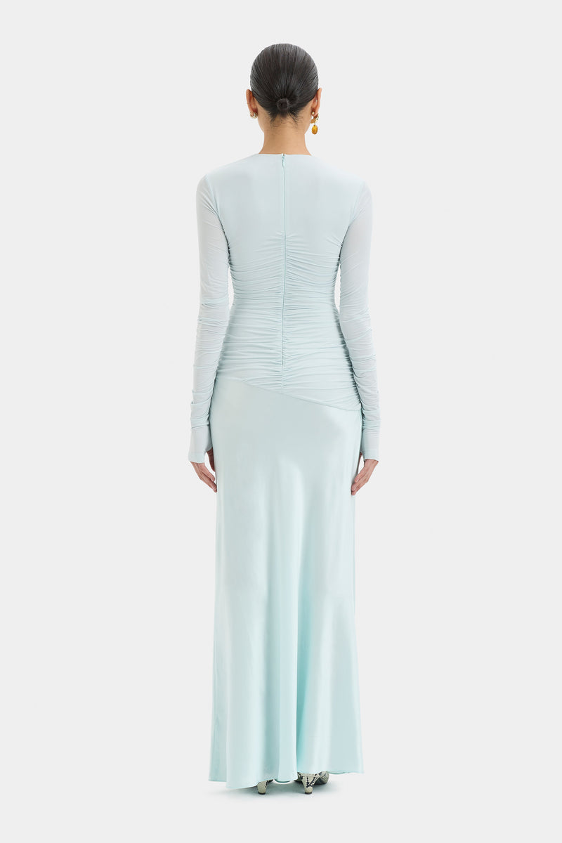 SIR the label Alessia Draped Gown ICE BLUE