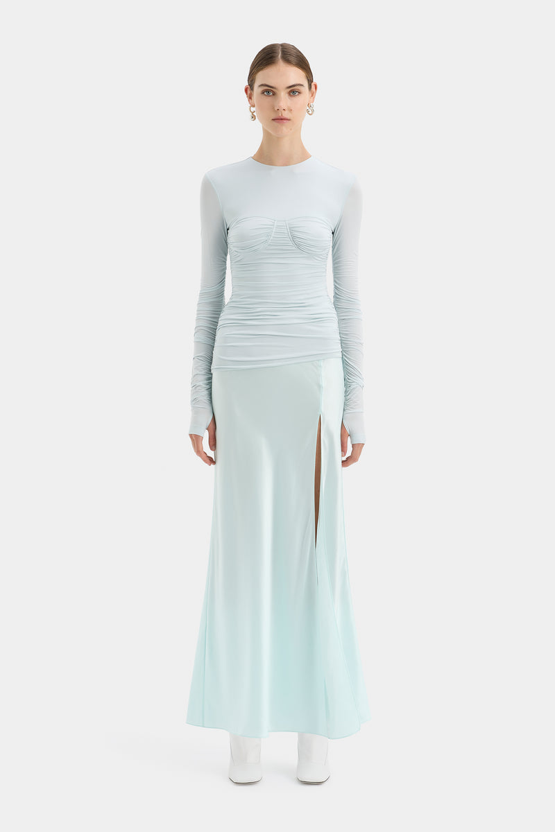 SIR the label Alessia Draped Gown ICE BLUE