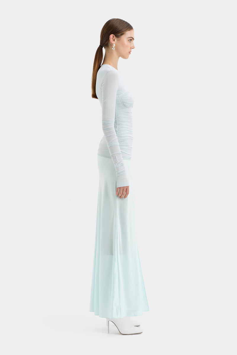 SIR the label Alessia Draped Gown ICE BLUE