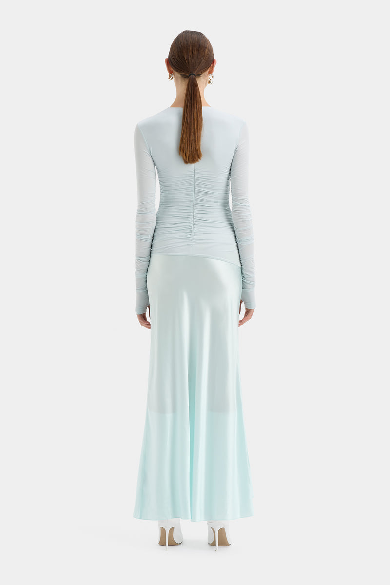 SIR the label Alessia Draped Gown ICE BLUE