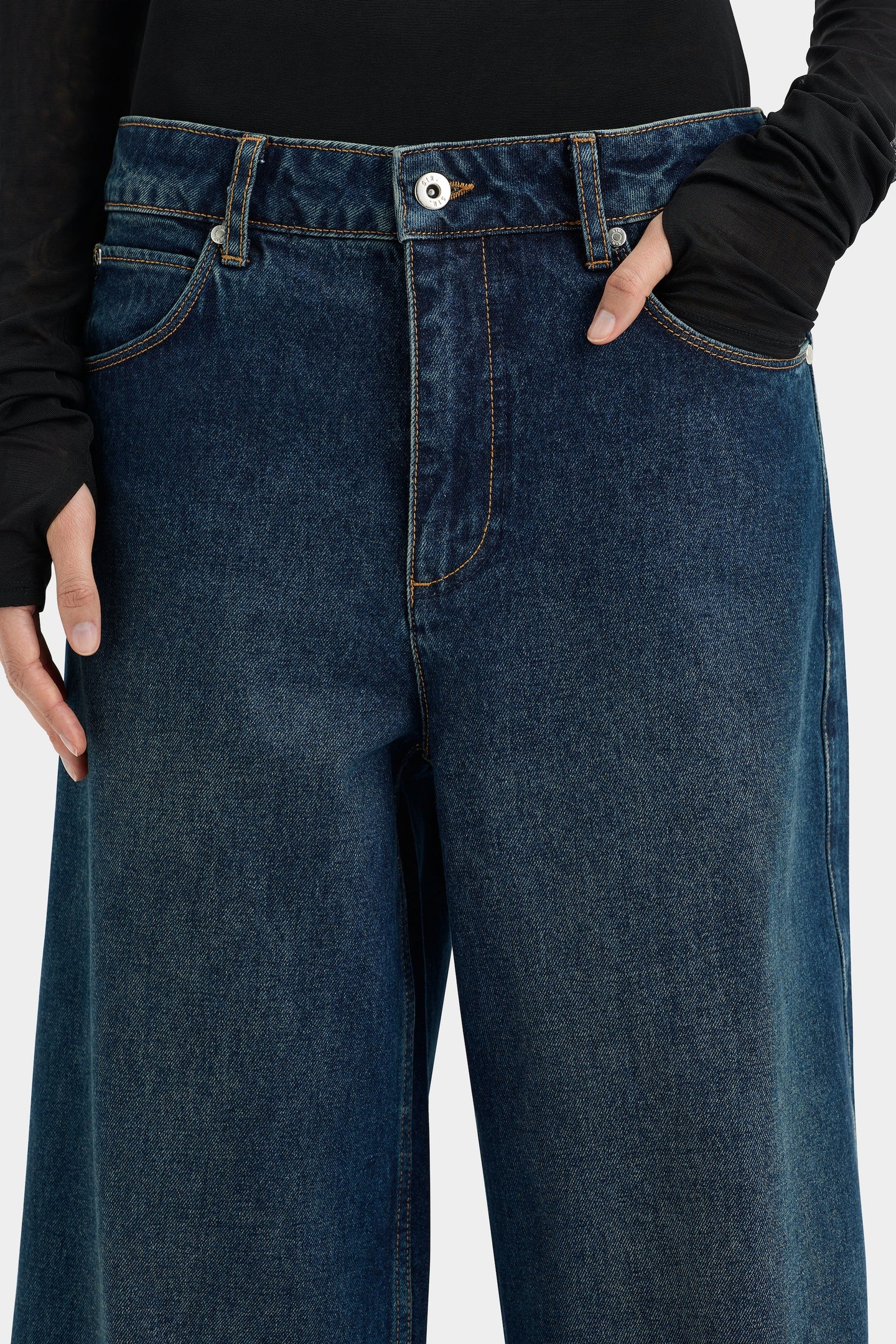 SIR the label Stella Wide Leg Jean WASHED INDIGO