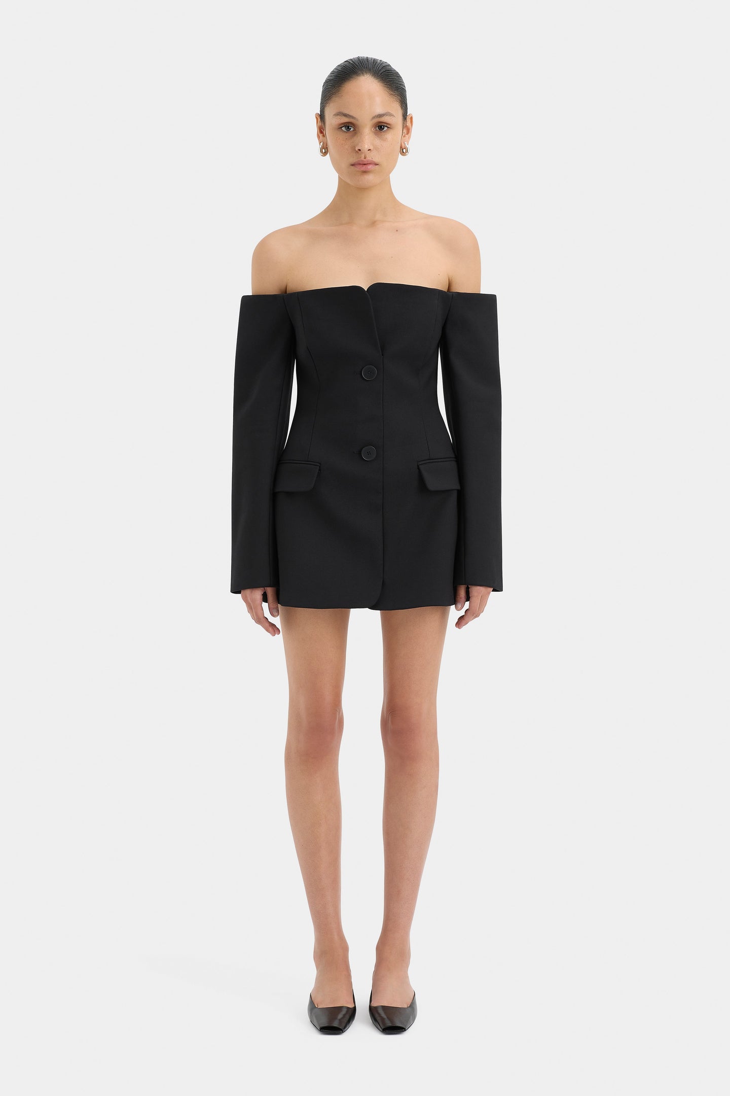 SIR the label Sandrine Tailored Mini Dress Black