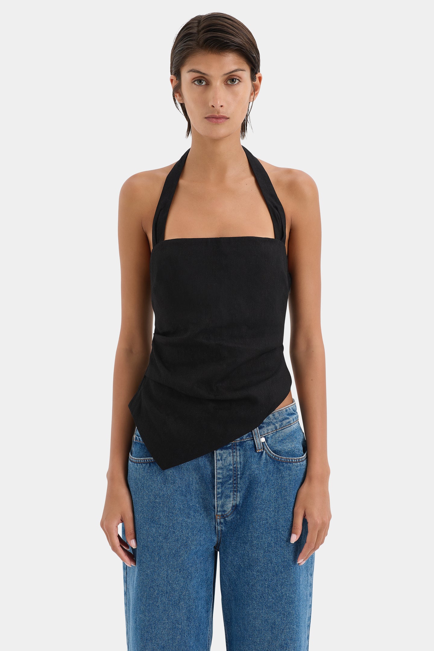 SIR the label Dorian Halter Top BLACK