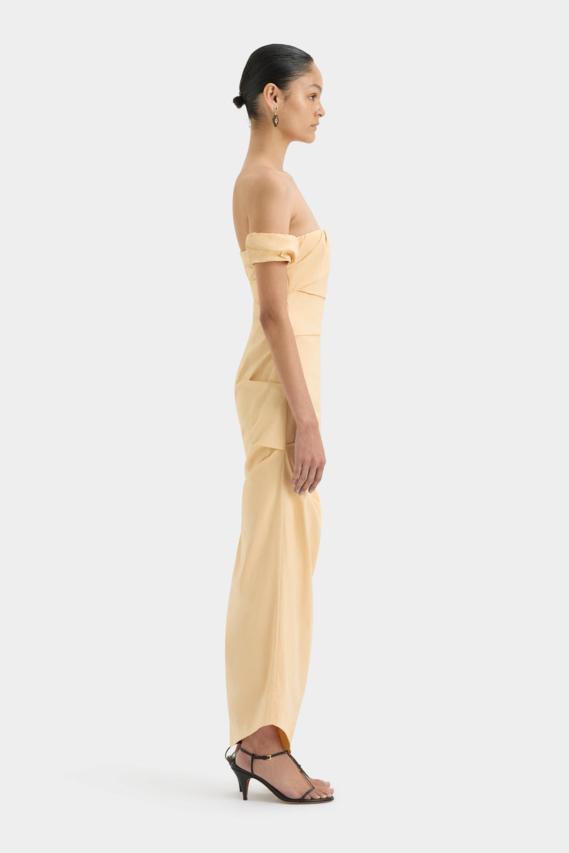 SIR the label Carmen Draped Gown LIGHT PEACH