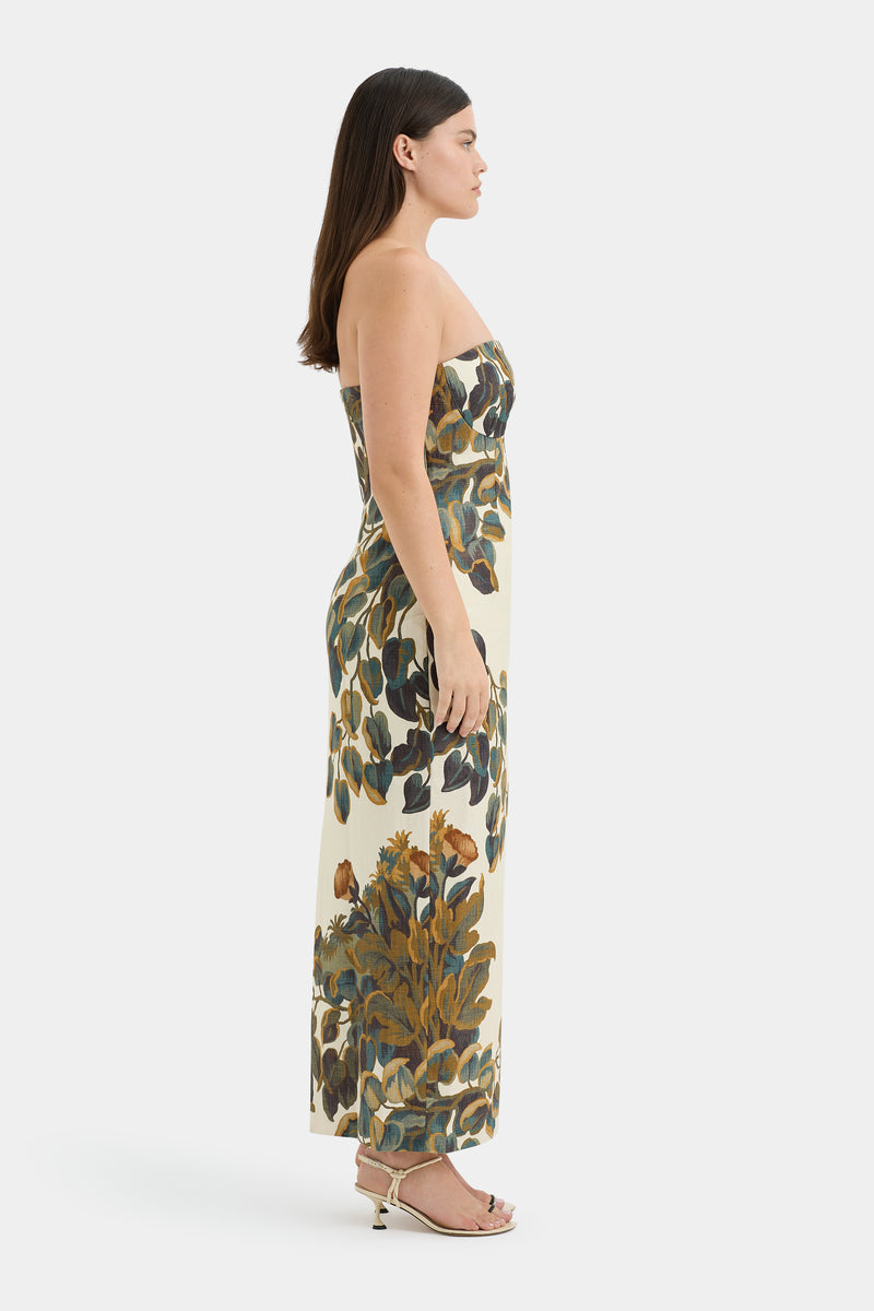 SIR the label Evalita Column Dress PINE VALLEY