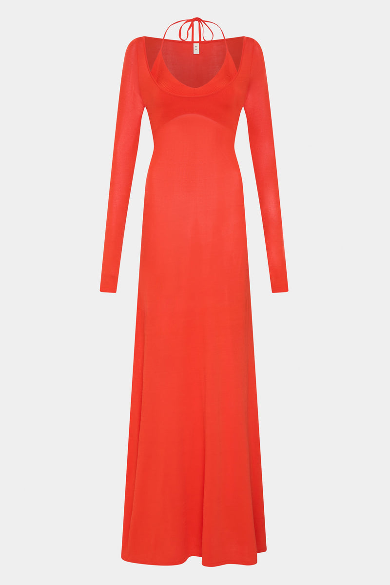 SIR the label Valejo Halter Dress TANGERINE