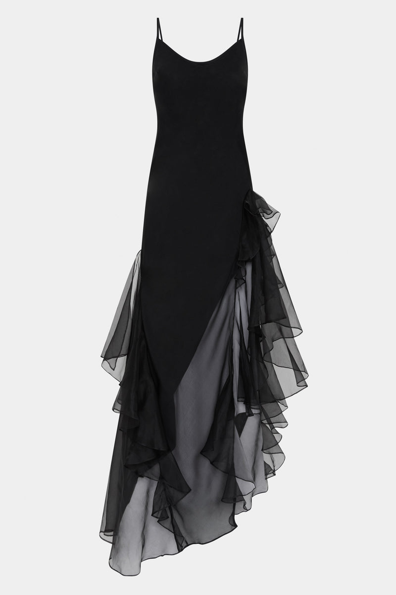 SIR the label Sage Flounce Gown BLACK