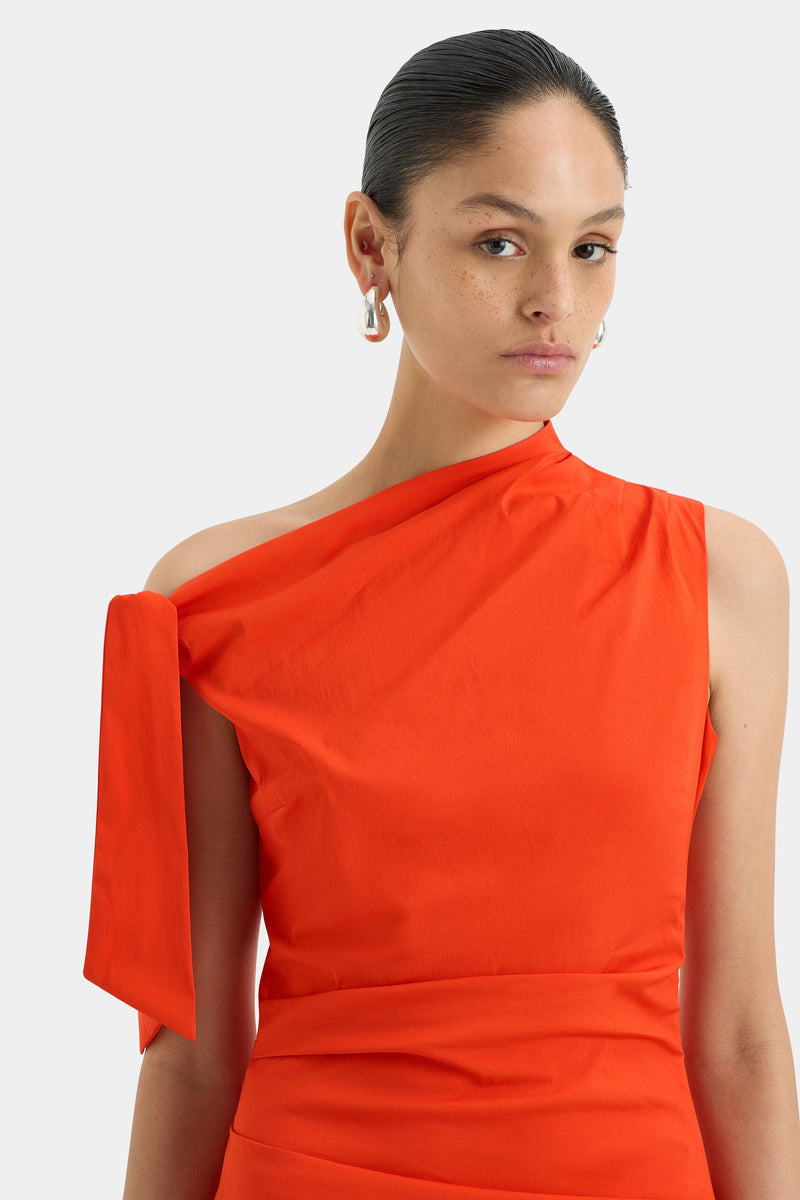 SIR the label Dahlia Mini Dress TANGERINE