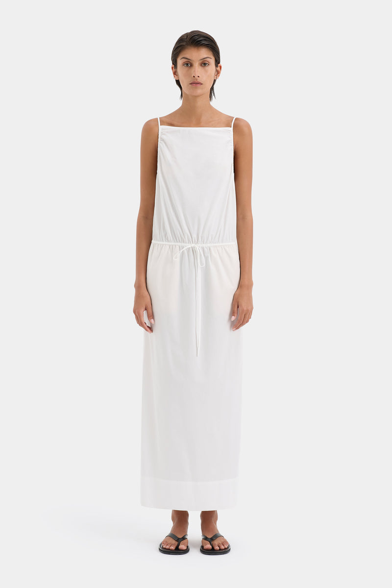 SIR the label Zaria Tie Midi Dress Ivory