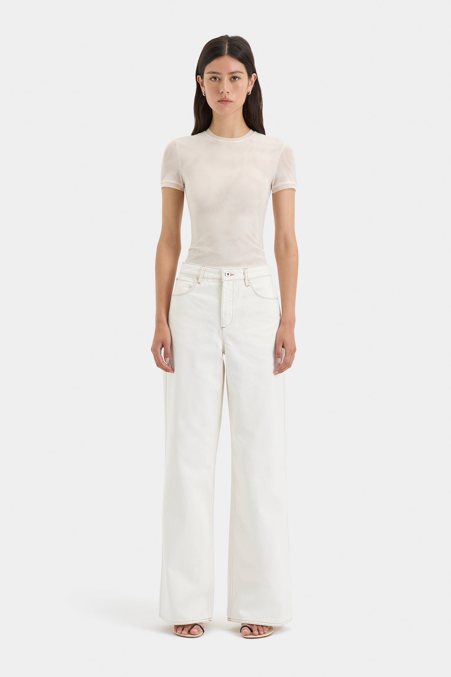 SIR the label Stella Wide Leg Jean WASHED WHITE