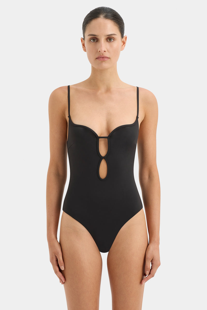 SIR the label Renata Keyhole One Piece BLACK