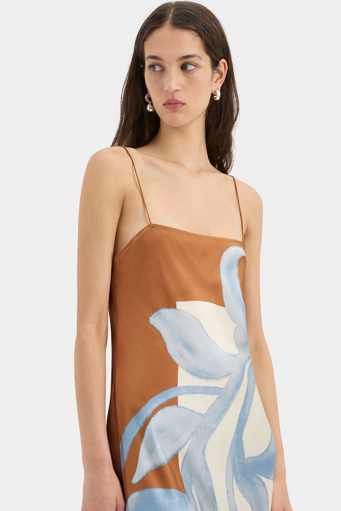 SIR the label Sorrento Slip Dress SCIARPA PRINT