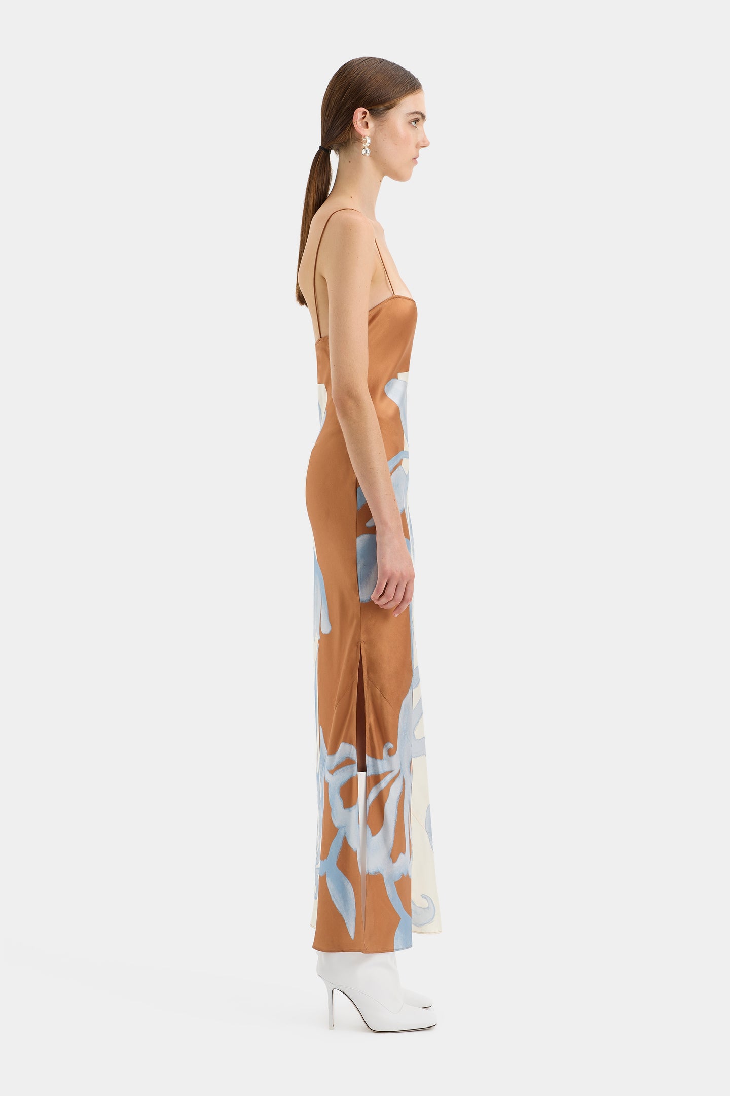 SIR the label Sorrento Slip Dress SCIARPA PRINT