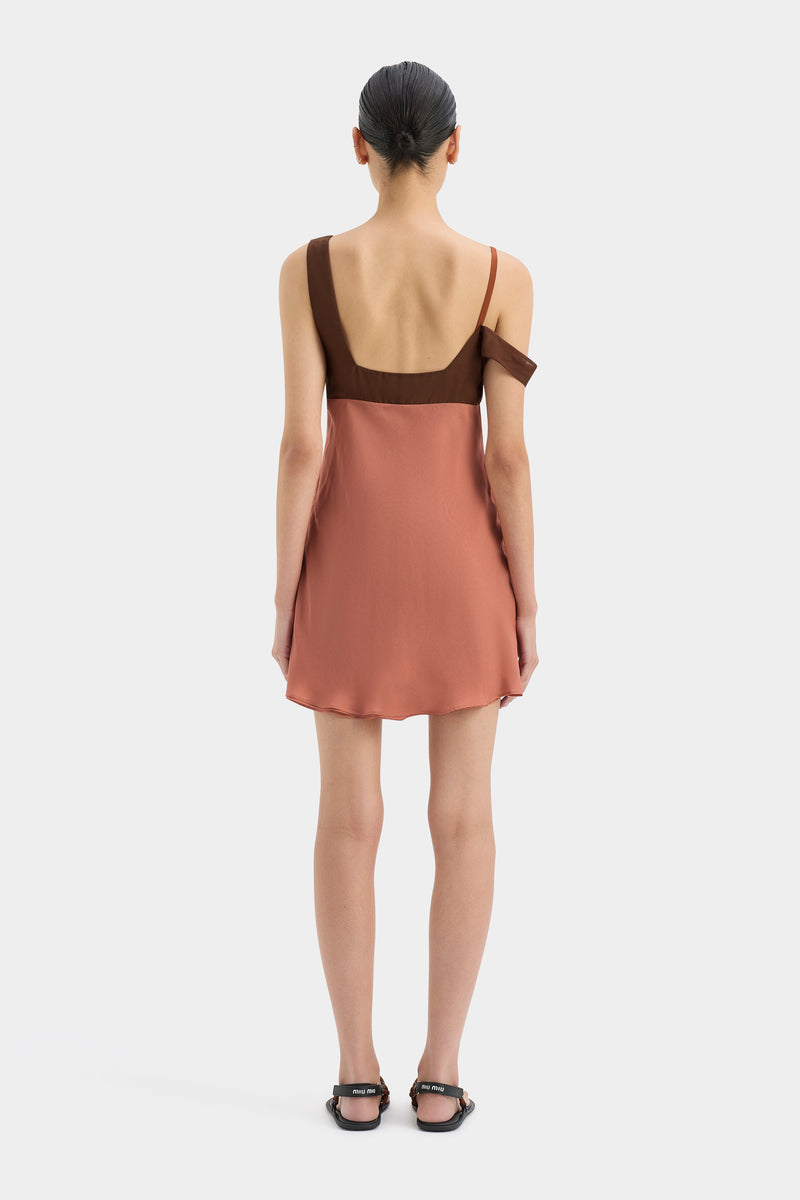 SIR the label Halcyon Mini Dress ALMOND SPLICE