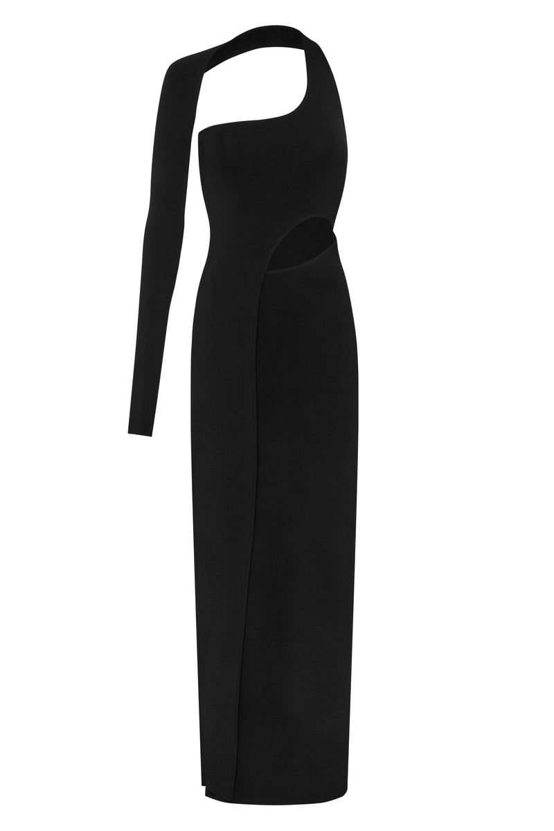 SIR the label Manifesto Sleeve Midi Dress Black