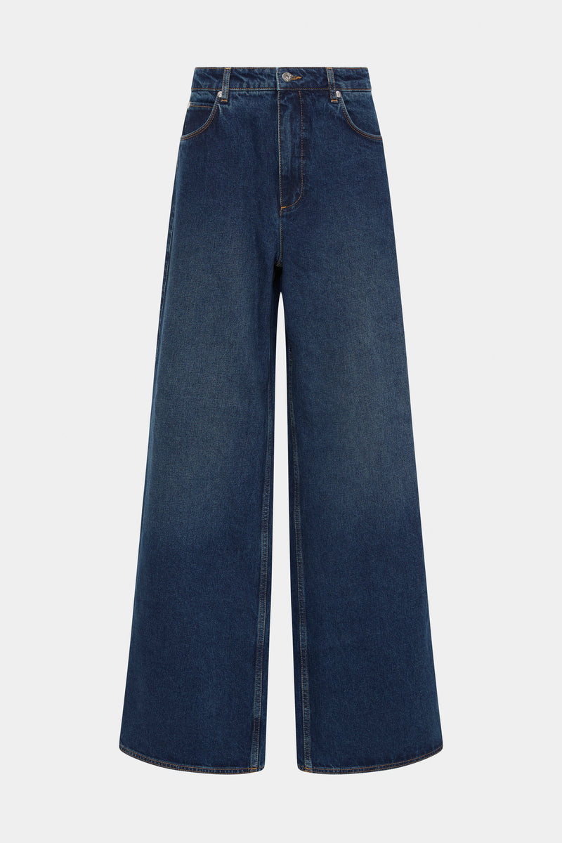 SIR the label Stella Wide Leg Jean WASHED INDIGO