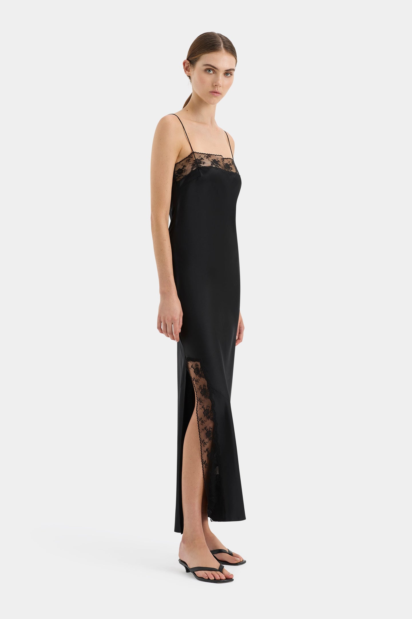 SIR the label Aries Lace Slip BLACK