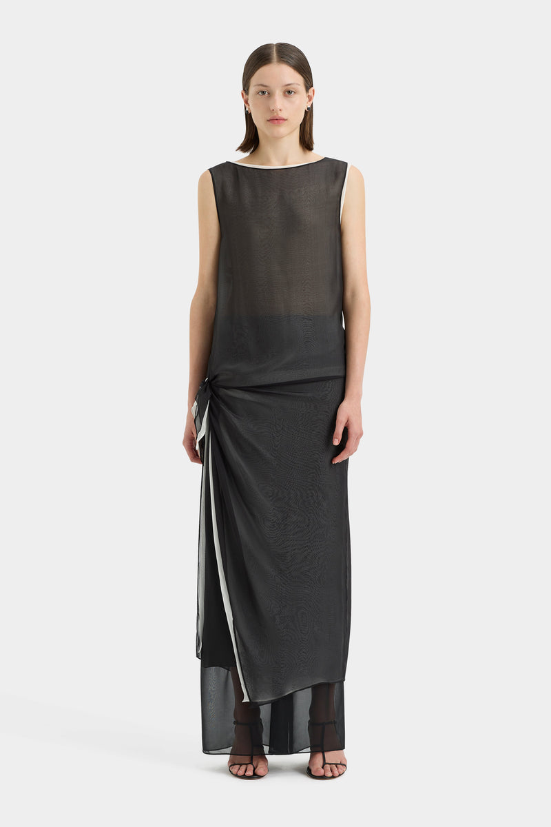 SIR the label Adrienne Layered Dress MONOCROME