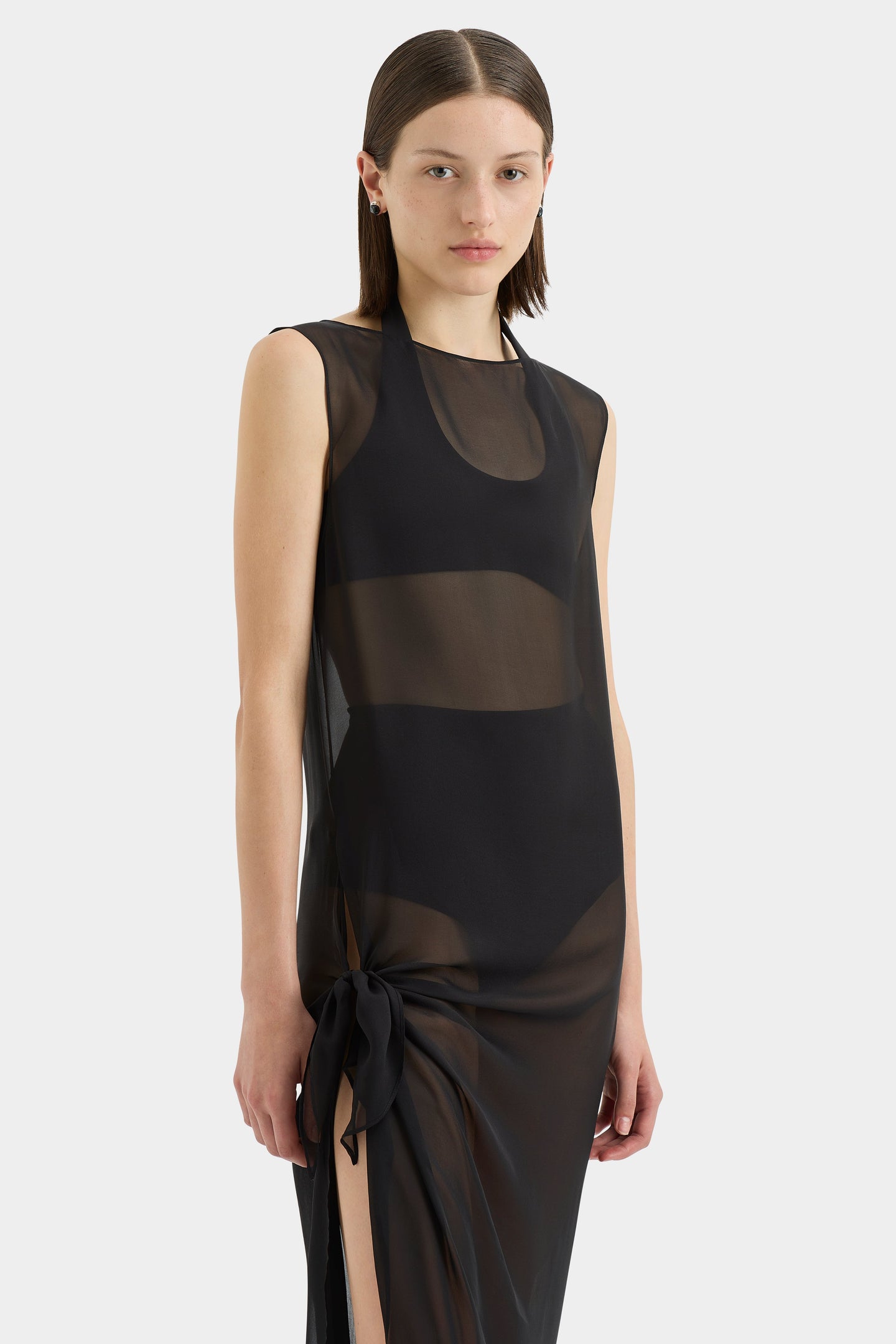 SIR the label Adrienne Layered Dress MONOCROME