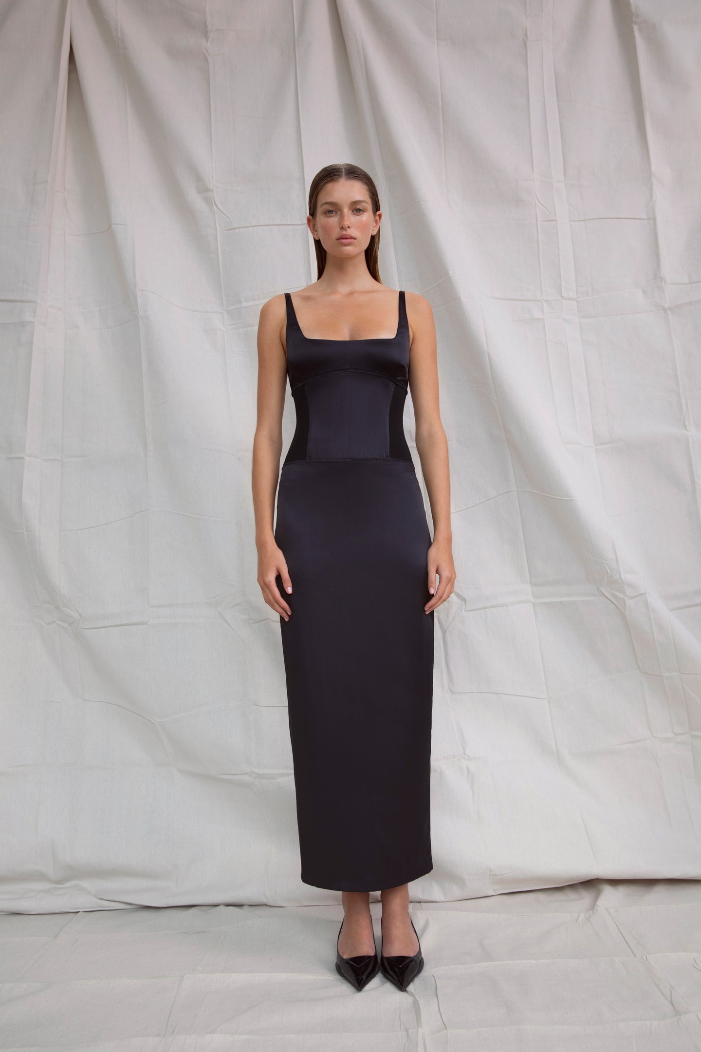 SIR the label Sonora Evening Midi Dress BLACK